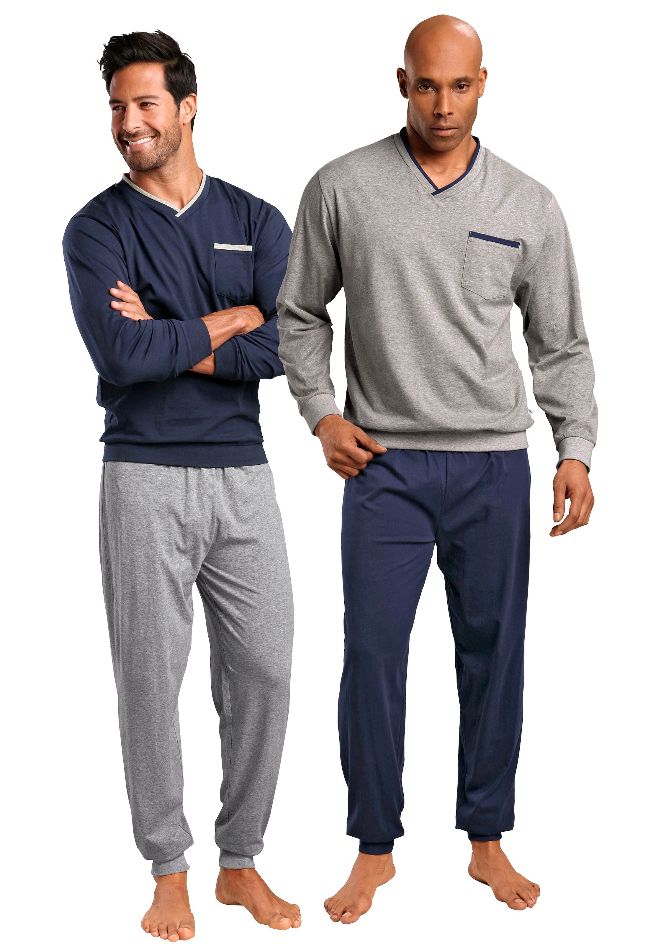 le jogger® Pyjama, (Packung, 4 tlg., 2 Stück), in langer Form online kaufen  | BAUR