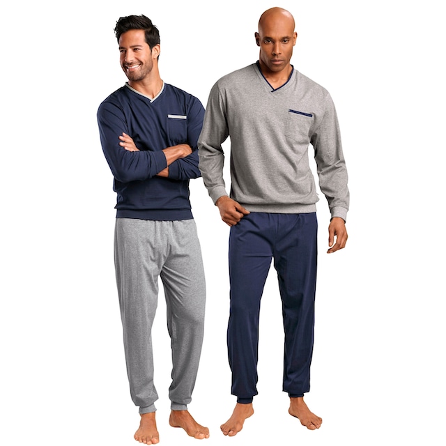 le jogger® Pyjama, (Packung, 4 tlg., 2 Stück), in langer Form online kaufen  | BAUR
