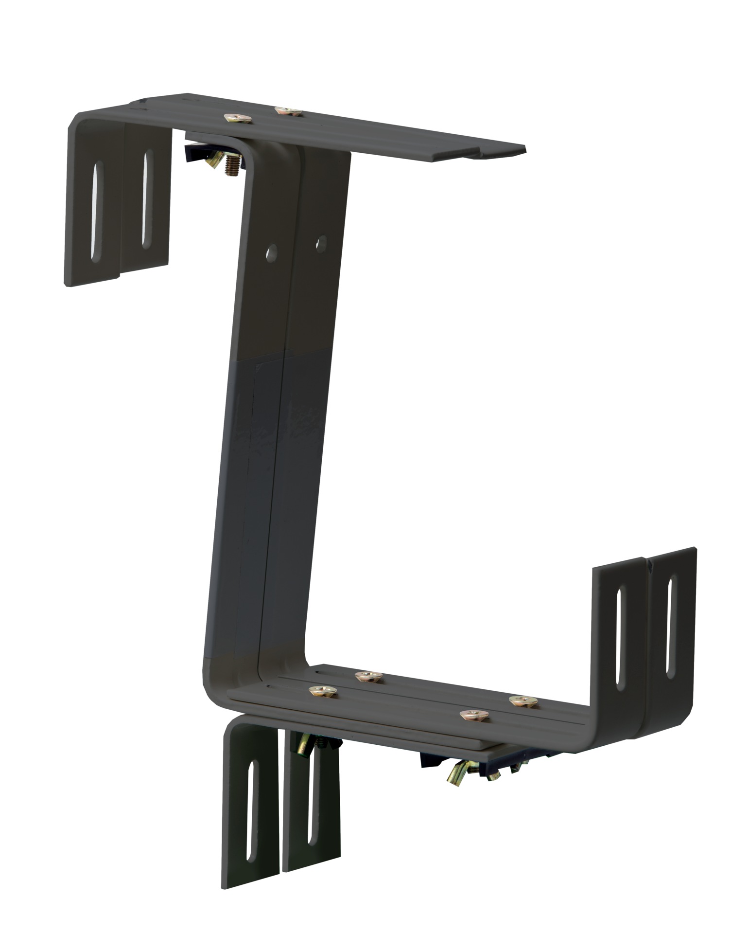 Windhager Blumenkastenhalter "zur Montage an Brüstungen und Balkongeländern von 3-14cm" maximale Belastung 45 kg, 22x17 cm, anthrazit