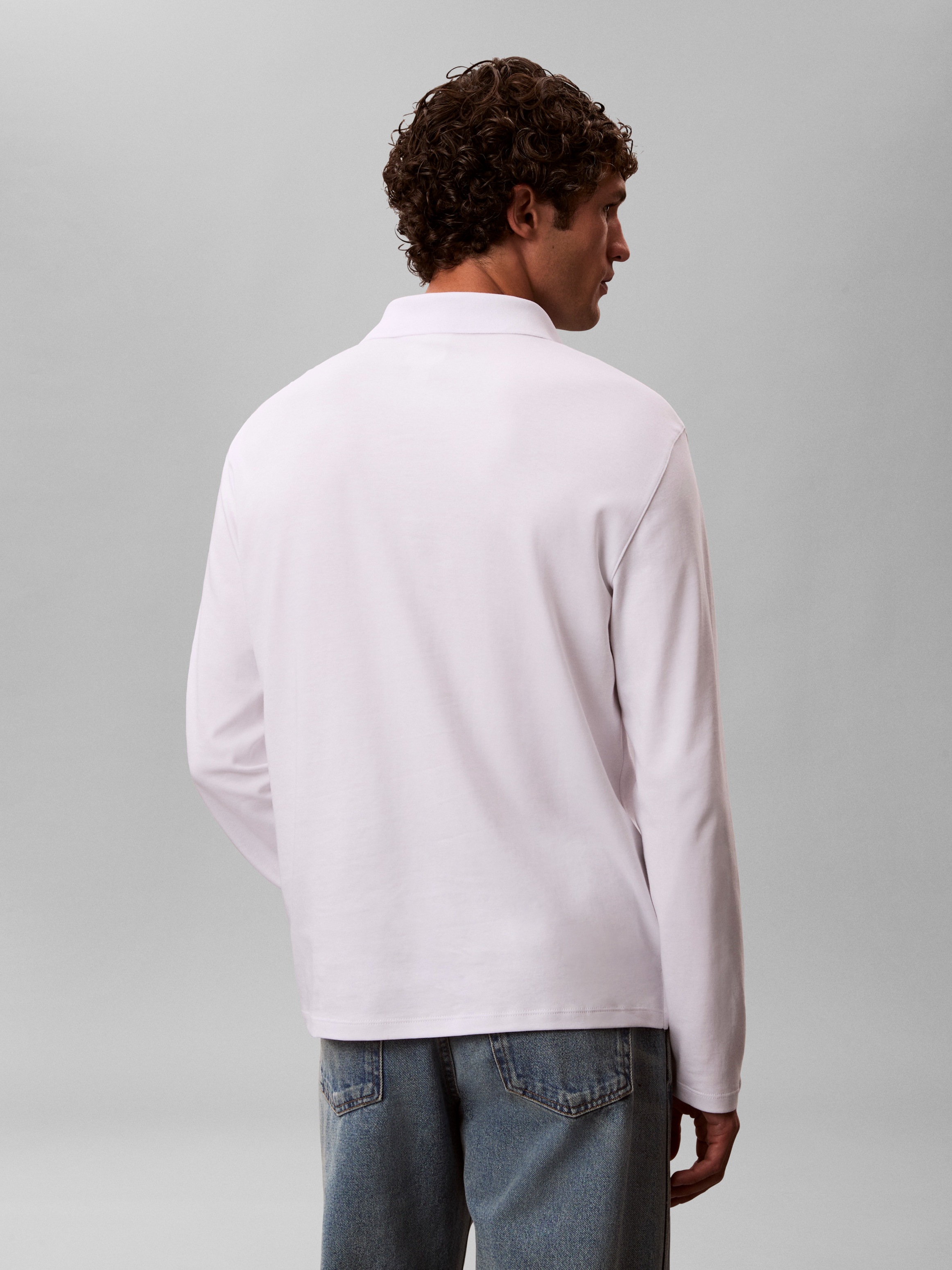 Thumbnail - Calvin Klein Langarm-Poloshirt "LS SUPIMA COTTON SOLID POLO" regular fit mit Rundhalsausschnitt