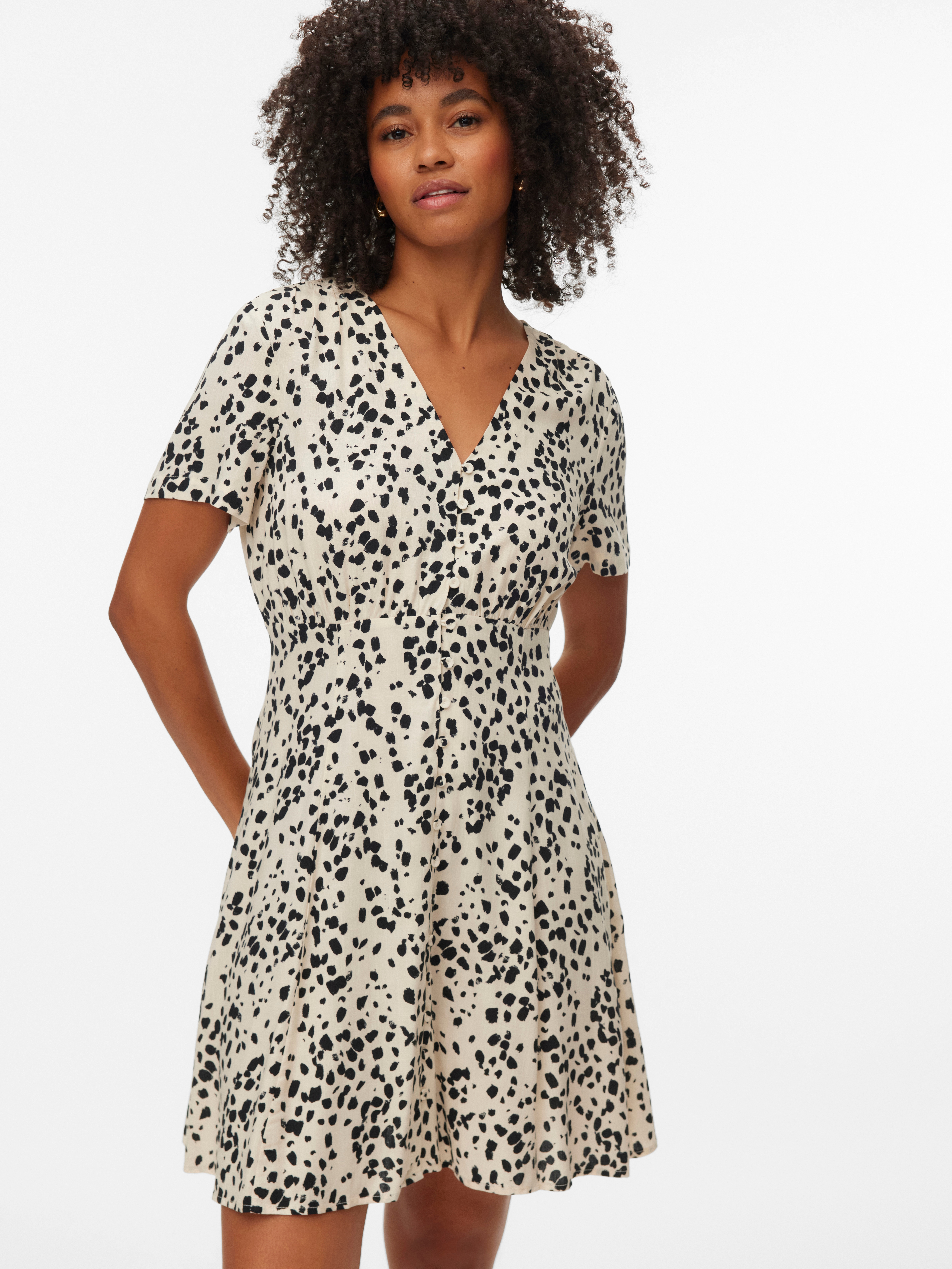 Vero Moda Minikleid "VMKORA S/S SHORT DRESS WVN BTQ" Viskose