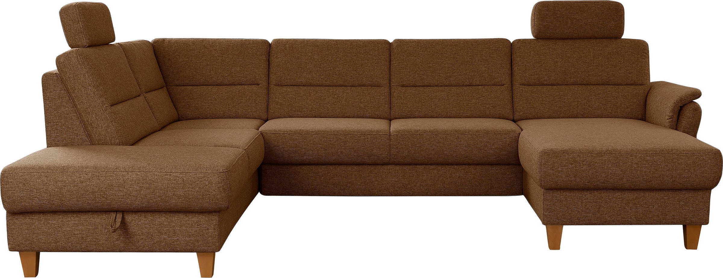 Home affaire Wohnlandschaft "Palmera U-Form, B: 308 cm" optional Bettfunkti günstig online kaufen