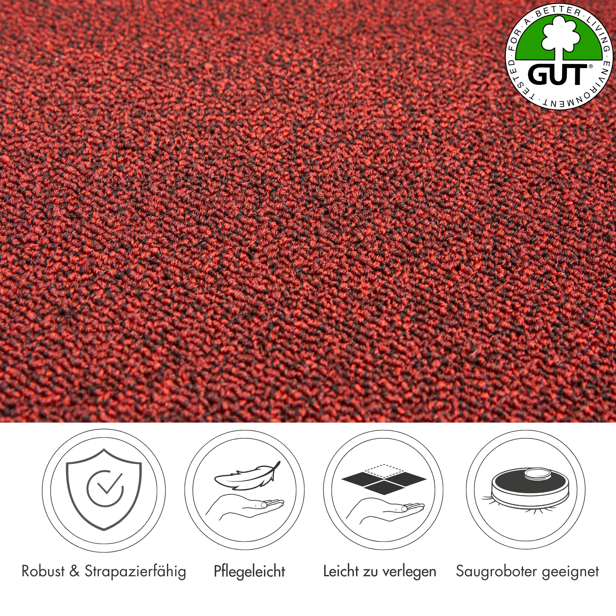 Thumbnail - Andiamo Teppichboden "Matz, Schlinge, Gesamthöhe 6 mm, Made in Belgium" rechteckig meliert, Breite 400 cm oder 500 cm, s...