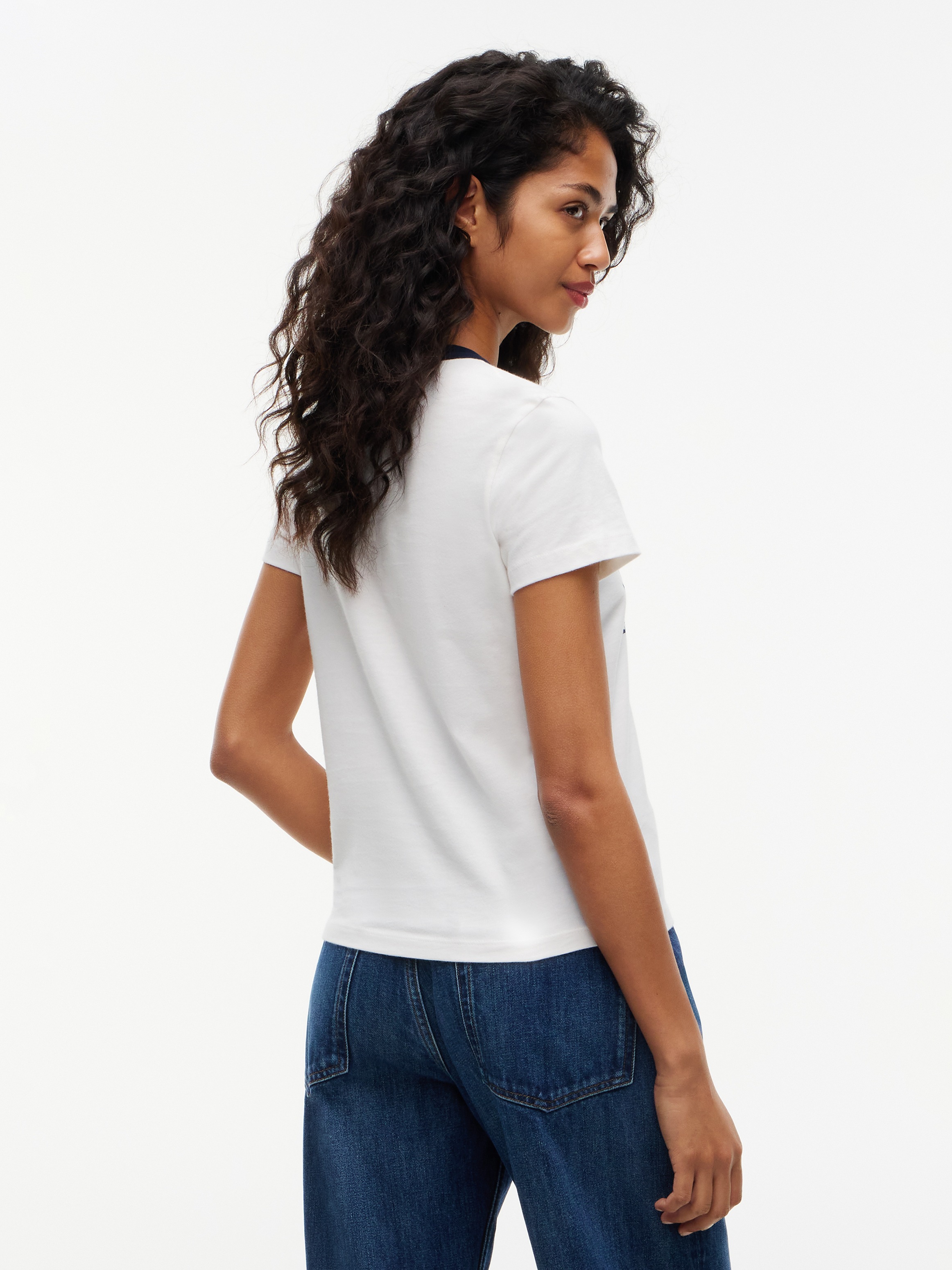 Tommy Jeans Rundhalsshirt »TJW REG NOLVETY RINGER« Baumwolle
