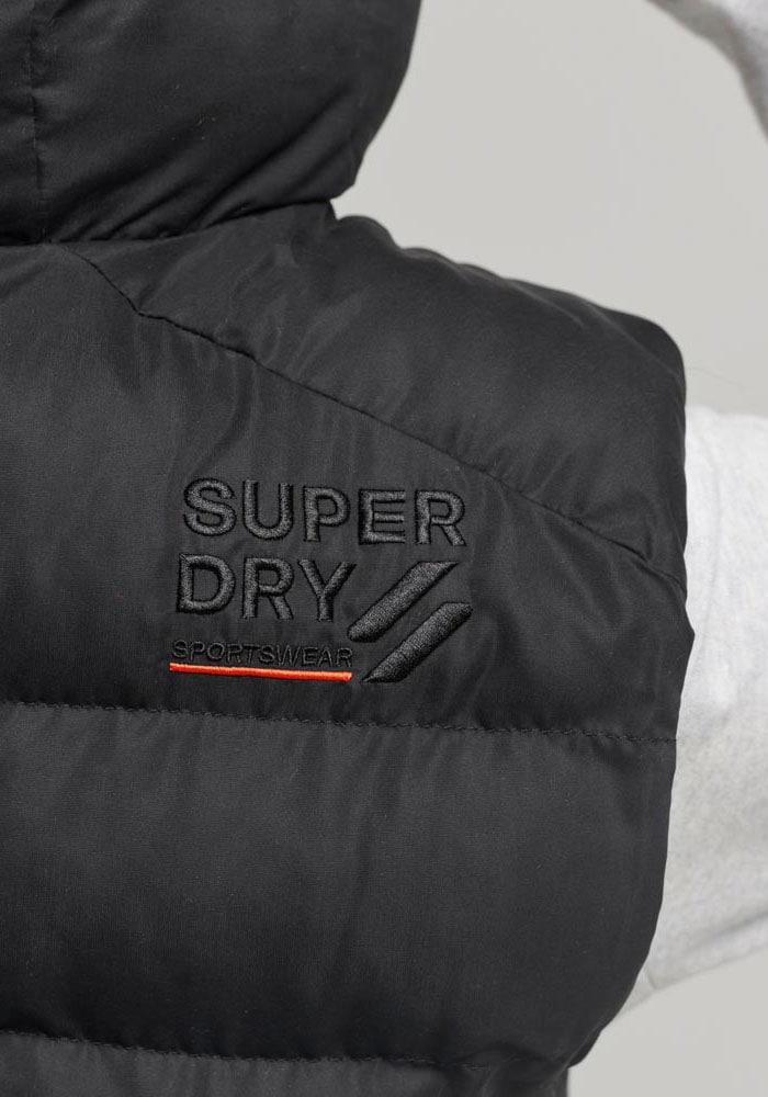 Superdry Steppweste »HOODED MICROFIBRE PADDED GILET«