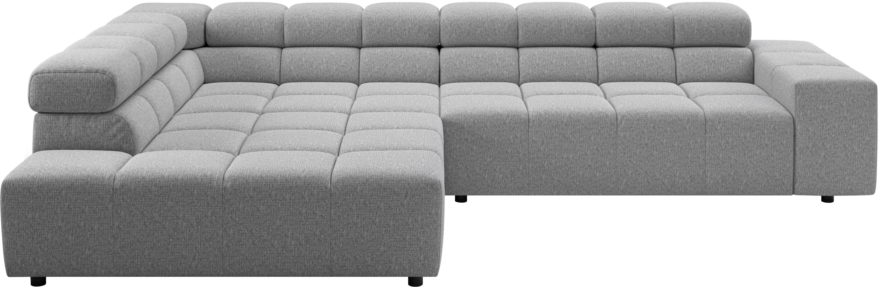 Home affaire Ecksofa "Ancona, Ecksofa, incl. Kopfteilverstellung, Breite 319 cm, L-Form" wahlweise elektrische Sitztiefenverstellung