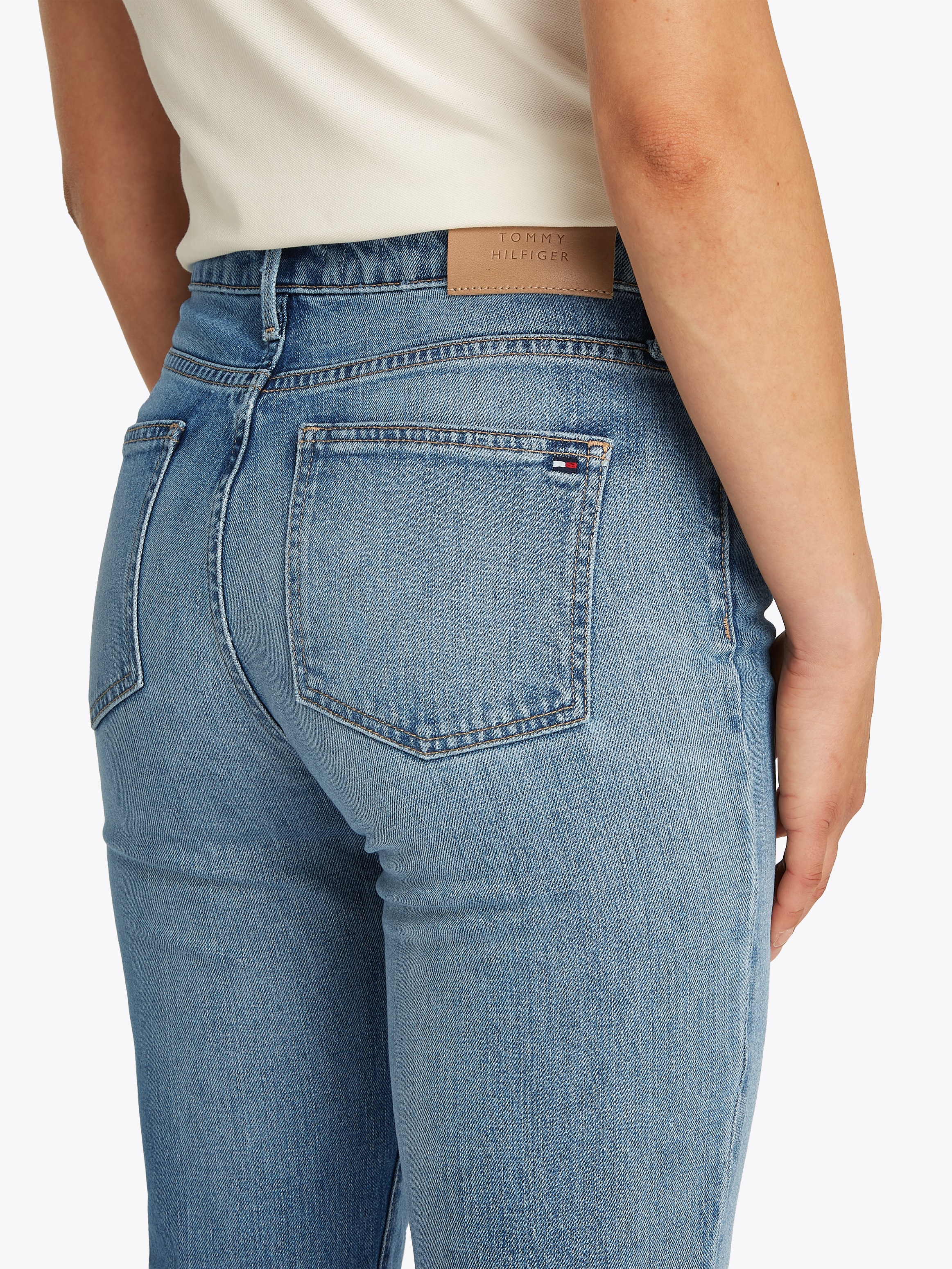 Tommy Hilfiger "Bootcut Regular Waist" mittlere normale Leibhöhe, mit Bügel günstig online kaufen
