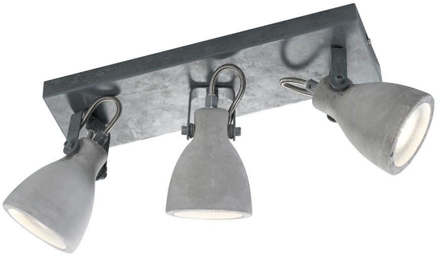 TRIO Leuchten Deckenstrahler »CONCRETE« 3 flammig le...