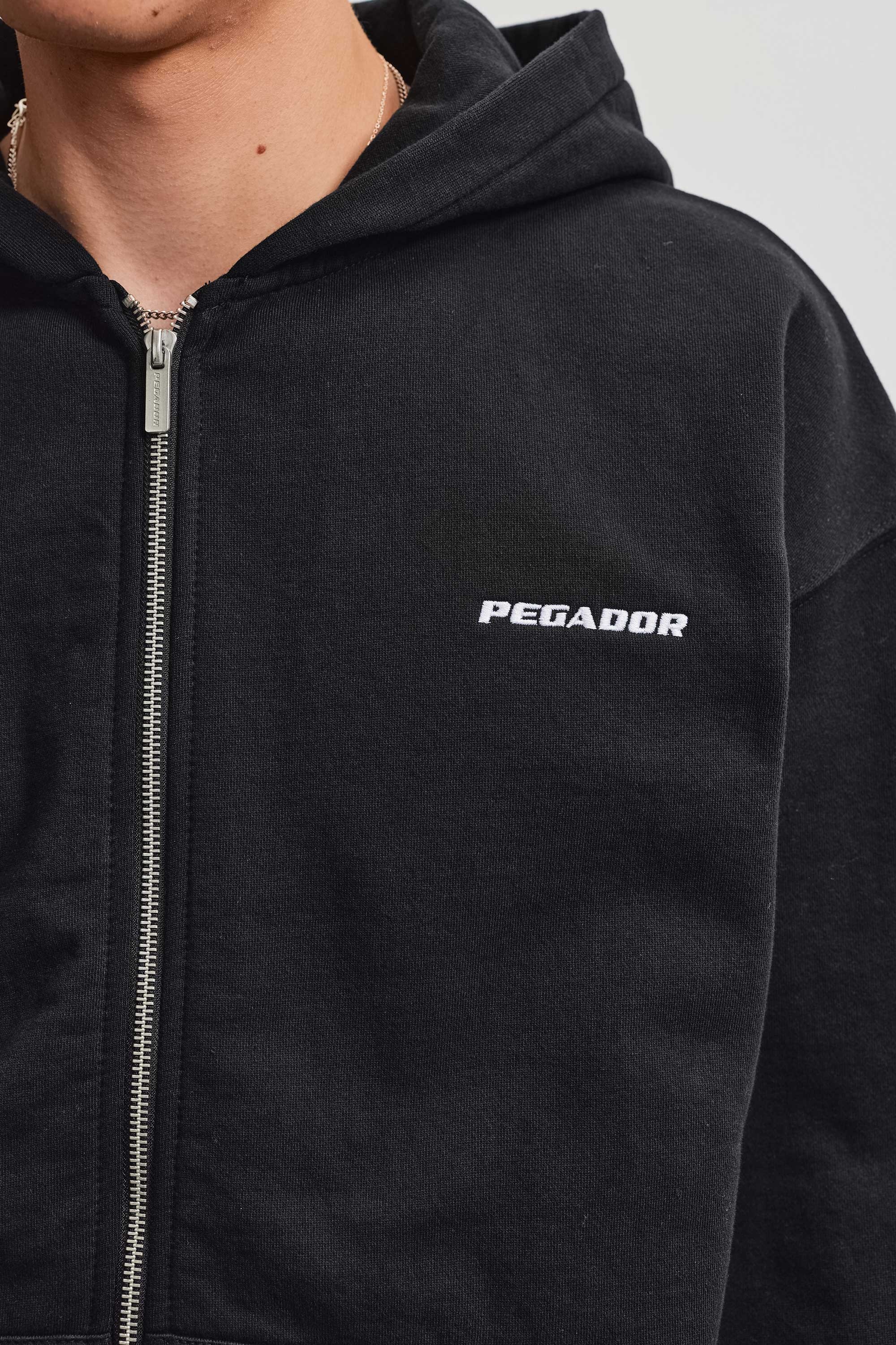 PEGADOR Kapuzensweatjacke »Logo Oversized Sweat Jacket« Baumwollmischung, oversize