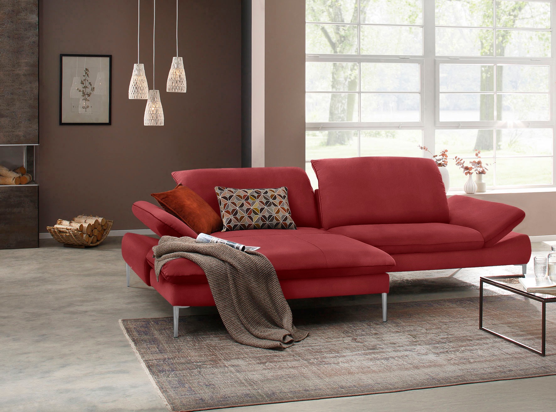 Ecksofa »enjoy&MORE«, mit Sitztiefenverstellung, Füße Chrom glänzend, Breite 294 cm