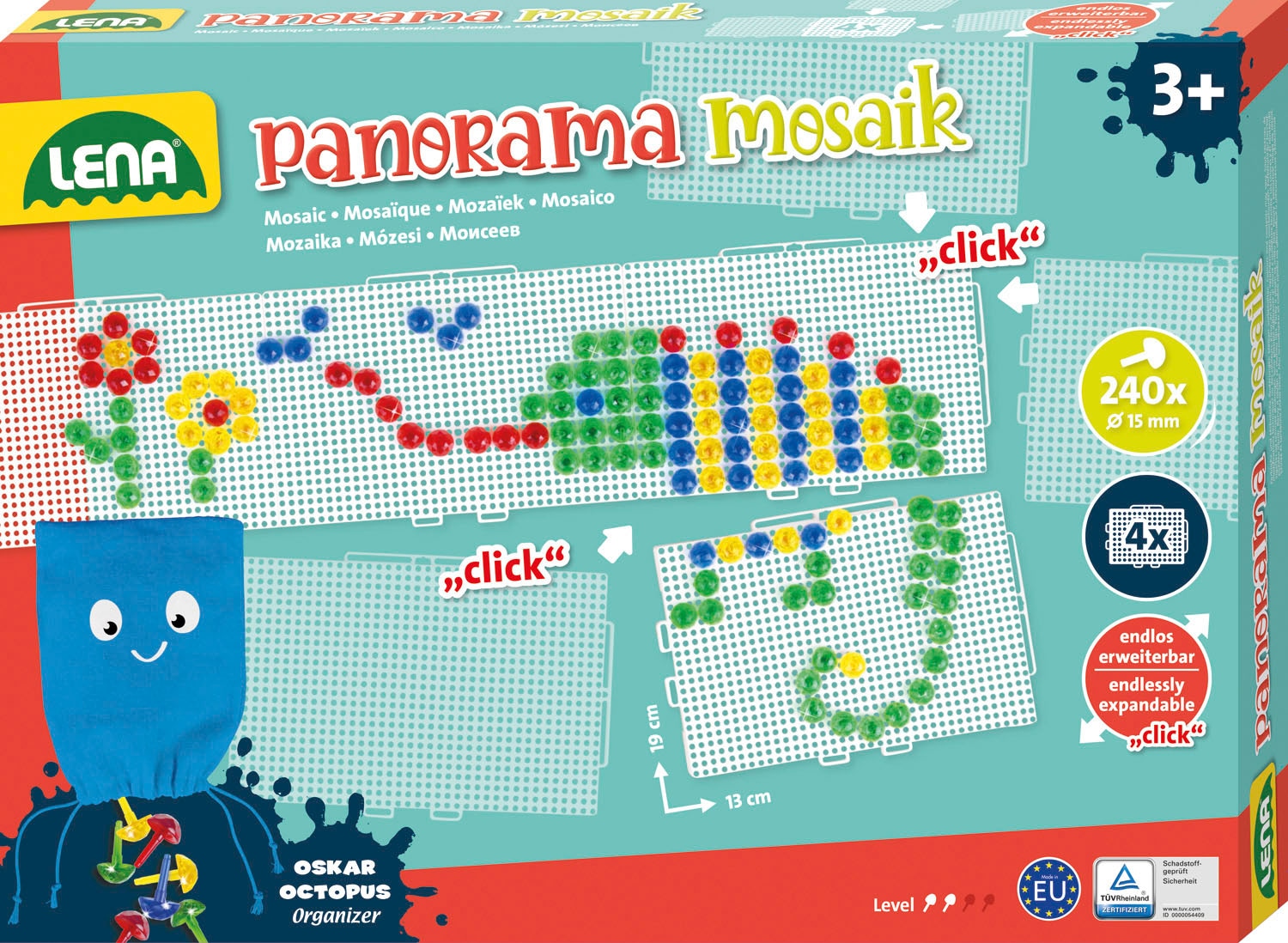 Lena® Kreativset »Mosaik Set Panorama XL transparent«, Made in Europe