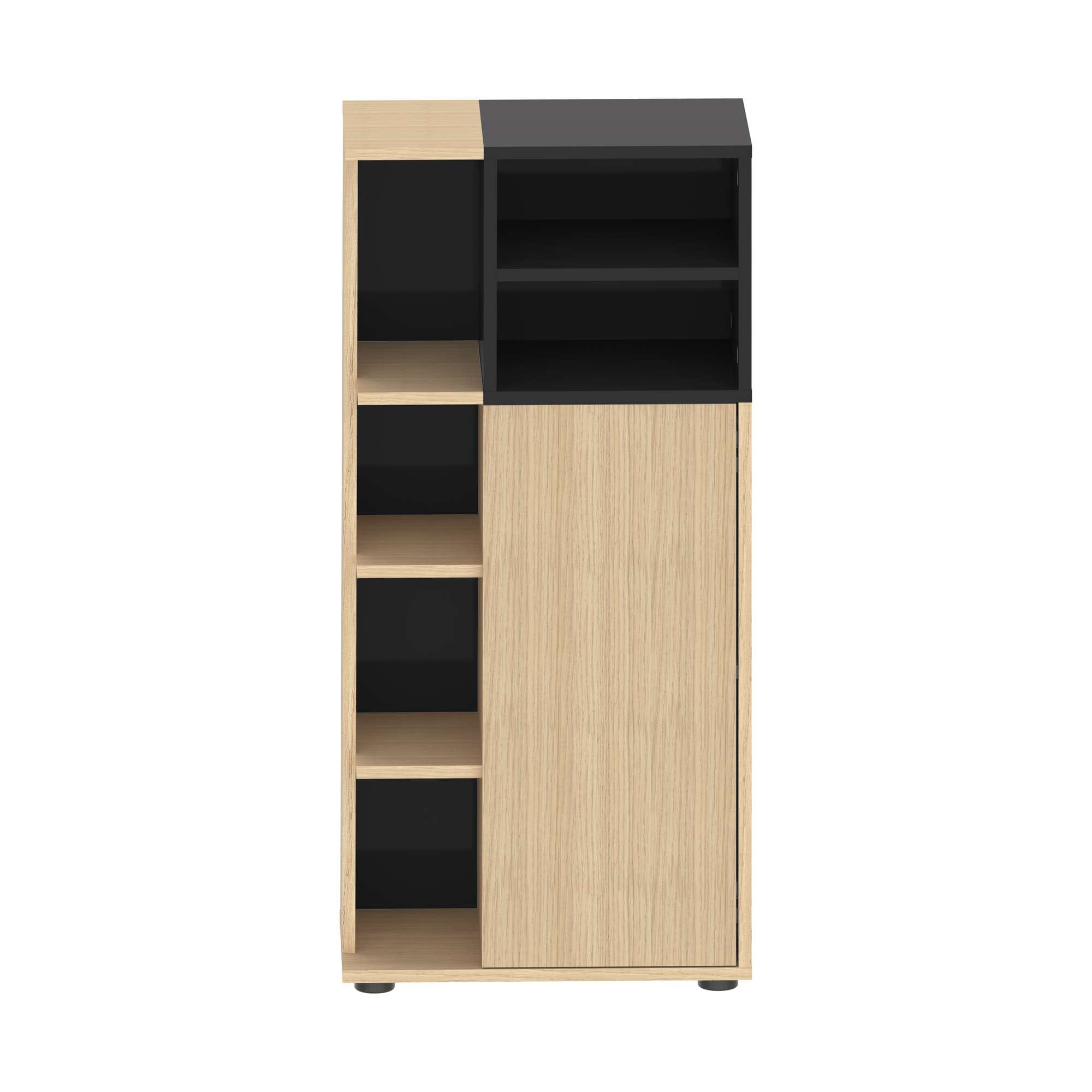 TemaHome Midischrank »Kube Badschrank, Aufbewahrung, Platzsparend, Höhe 109 cm«, mit einer Tür und offene Fächer