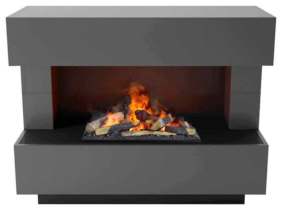GLOW FIRE Elektrokamin »»Kant««, Wasserdampfkamin mit 3D Feuer mit integriertem Knistereffekt