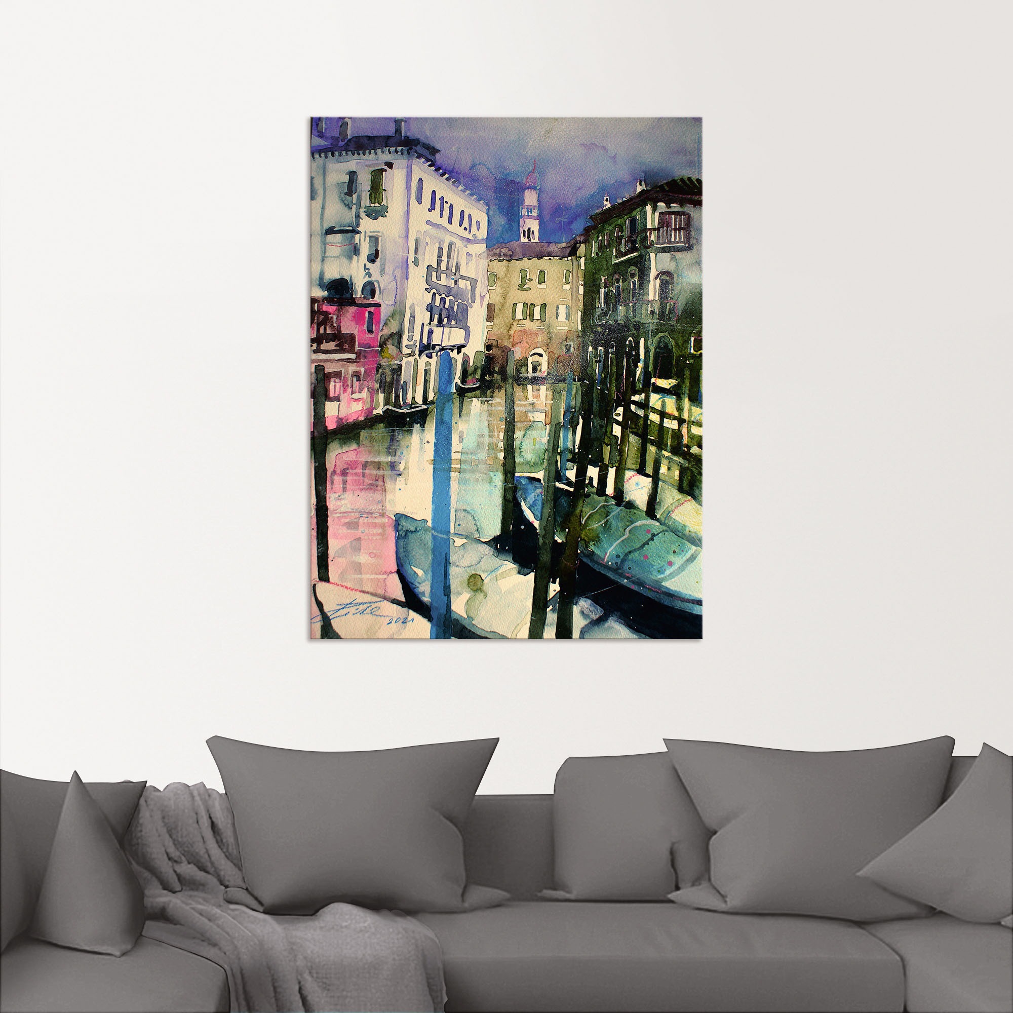 Artland Wandbild »Venedig, Fondamenta Malcanton«, Venedig, (1 St.), als Alubild, Outdoorbild, Leinwandbild in verschied. Größen