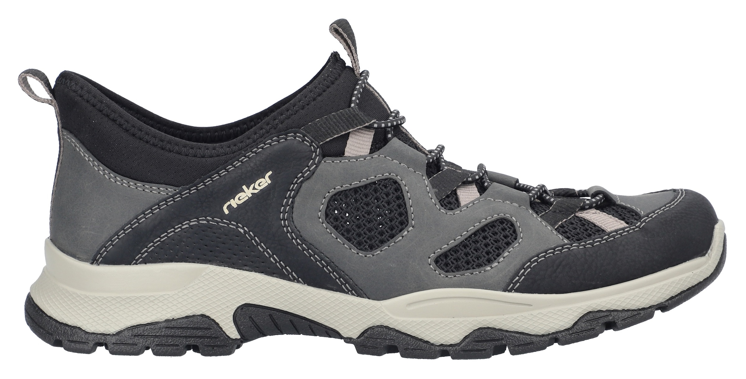 Rieker Slip-On Sneaker, Trekkingschuh, Outdoorschuh, Schlupfschuh mit Gummizug