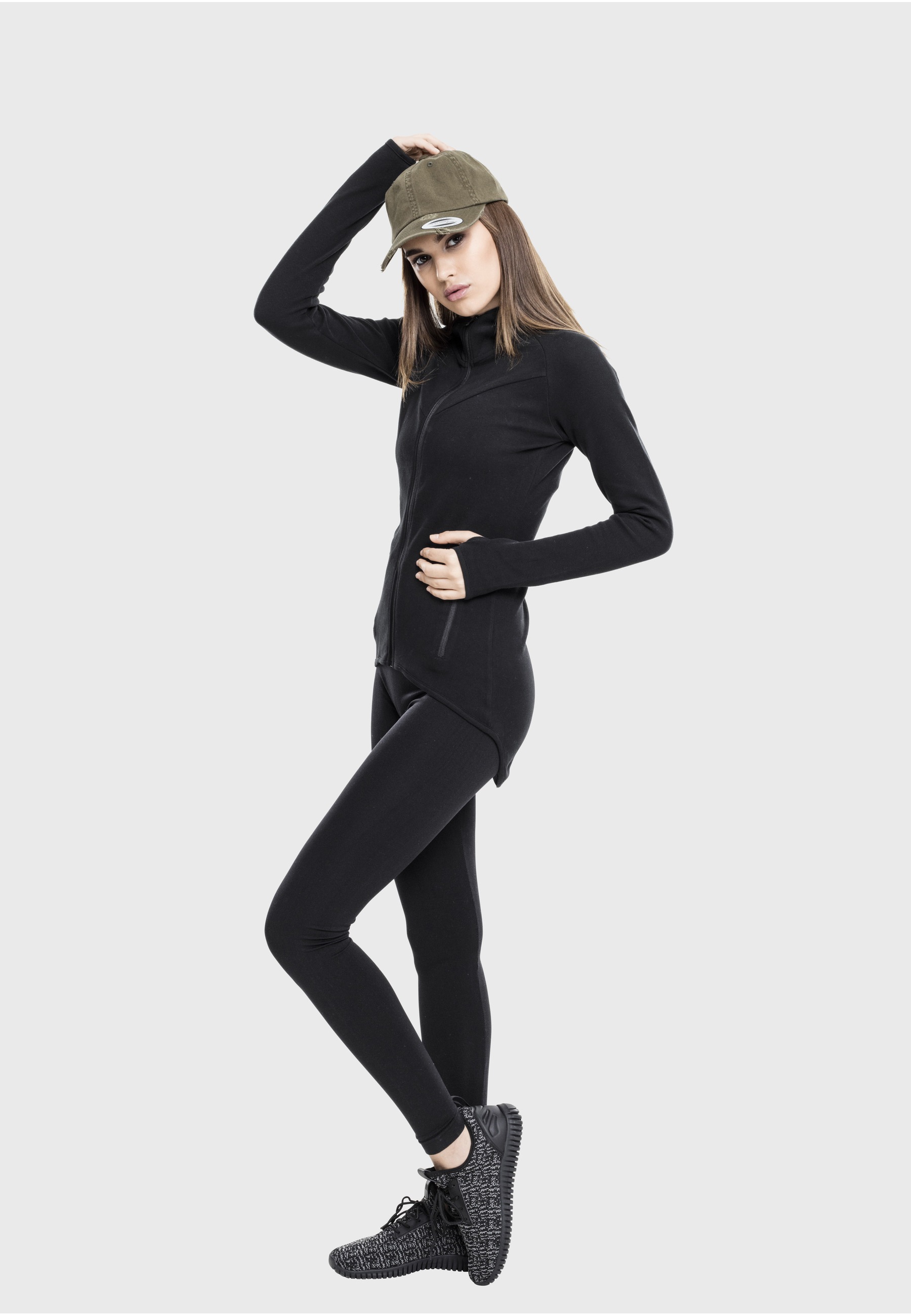 URBAN CLASSICS Sweatjacke »Urban Classics Damen Ladies Athletic Interlock Zip Hoody« 1 Stk.