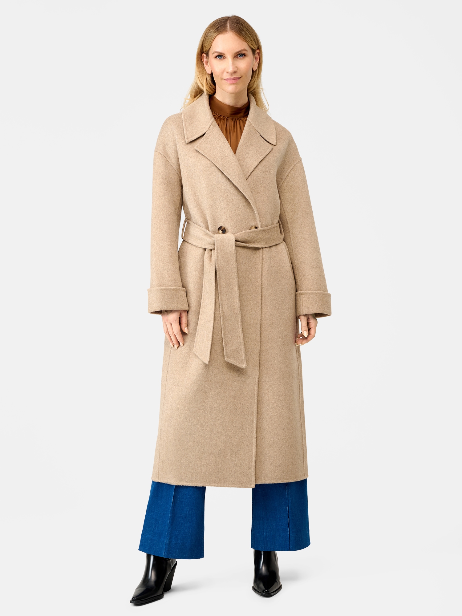 RICANO Wollmantel »Wollmantel Elodie« Handgefertigt, aus feinster Double-Face Wool