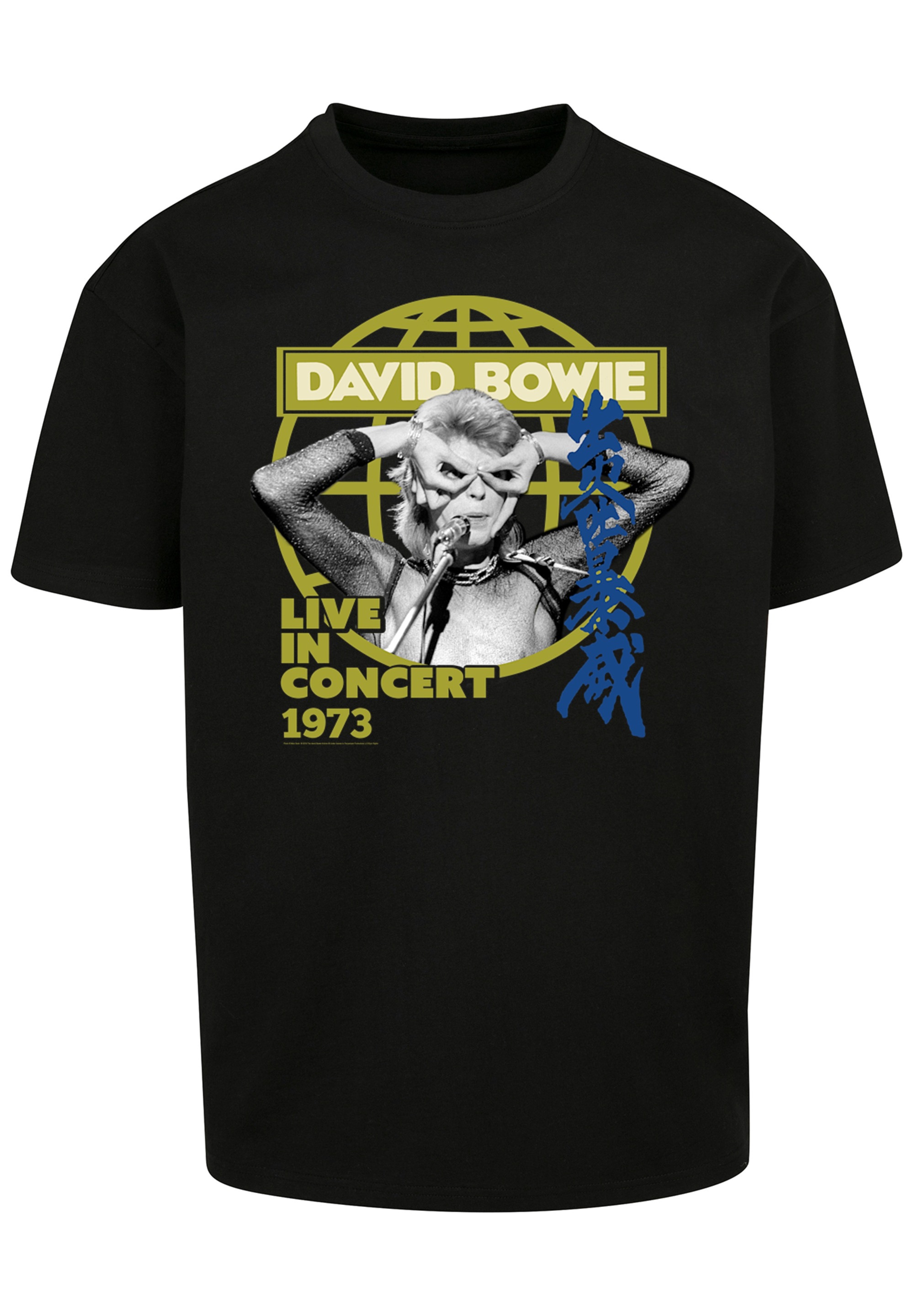 F4NT4STIC T-Shirt »David Bowie Live In Concert Rock Music Band«, Print