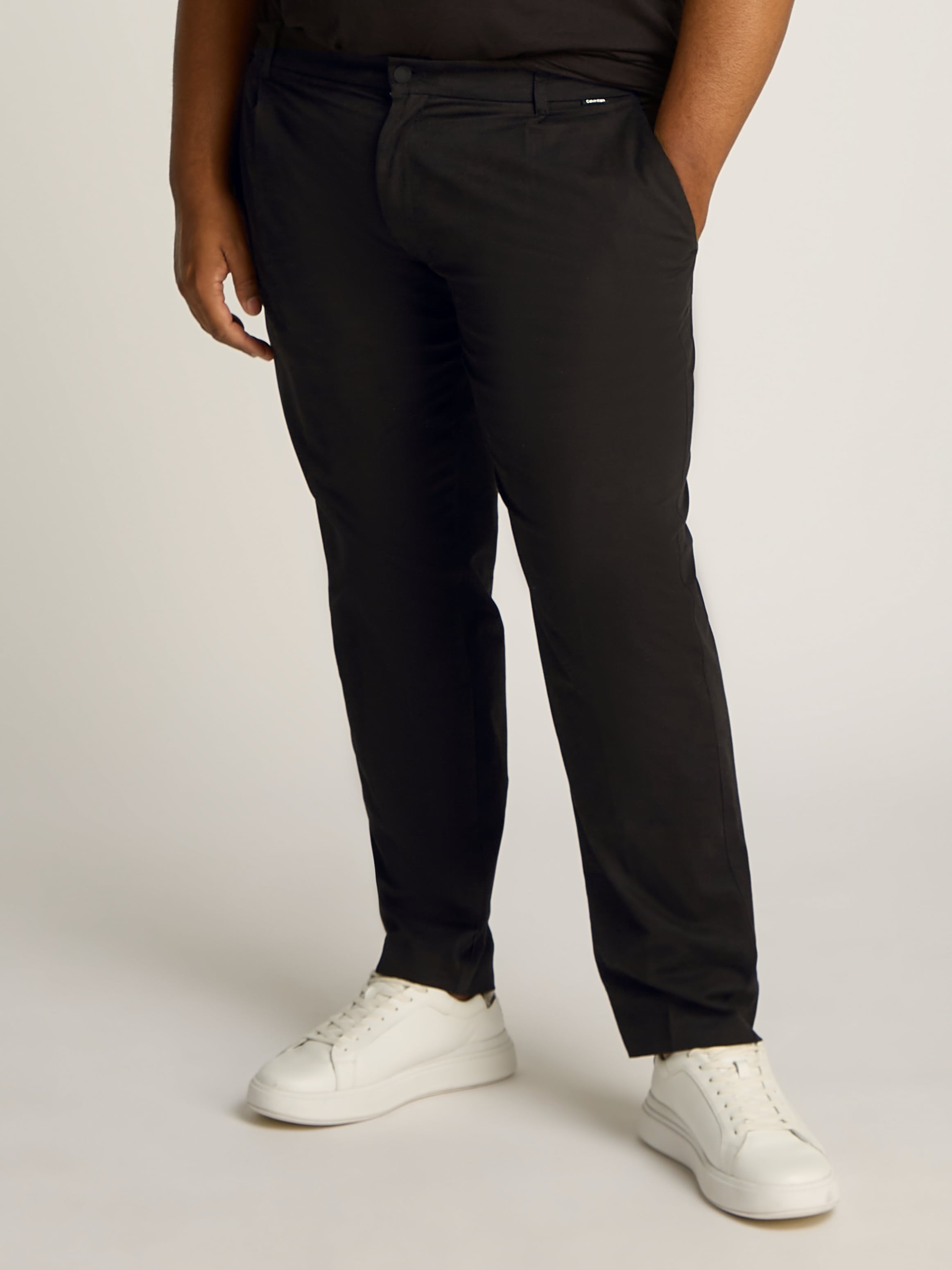 Calvin Klein Big&Tall Bügelfaltenhose "BT MODERN TWILL TAPERED PLEAT", in großen Größen mit Markenlabel