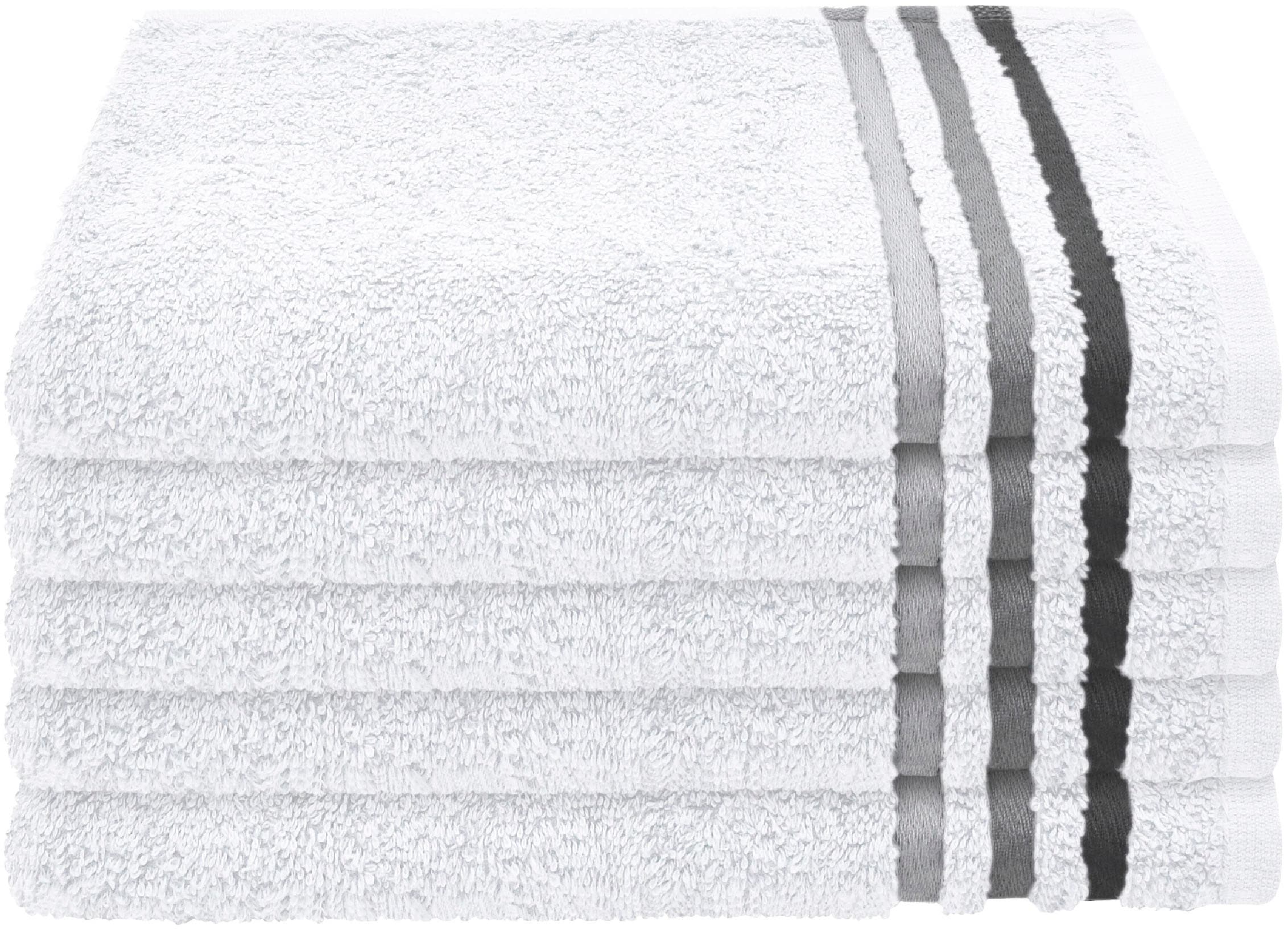 Schiesser Gästehandtücher "Skyline Color aus 100 % Baumwolle mit eleganter günstig online kaufen