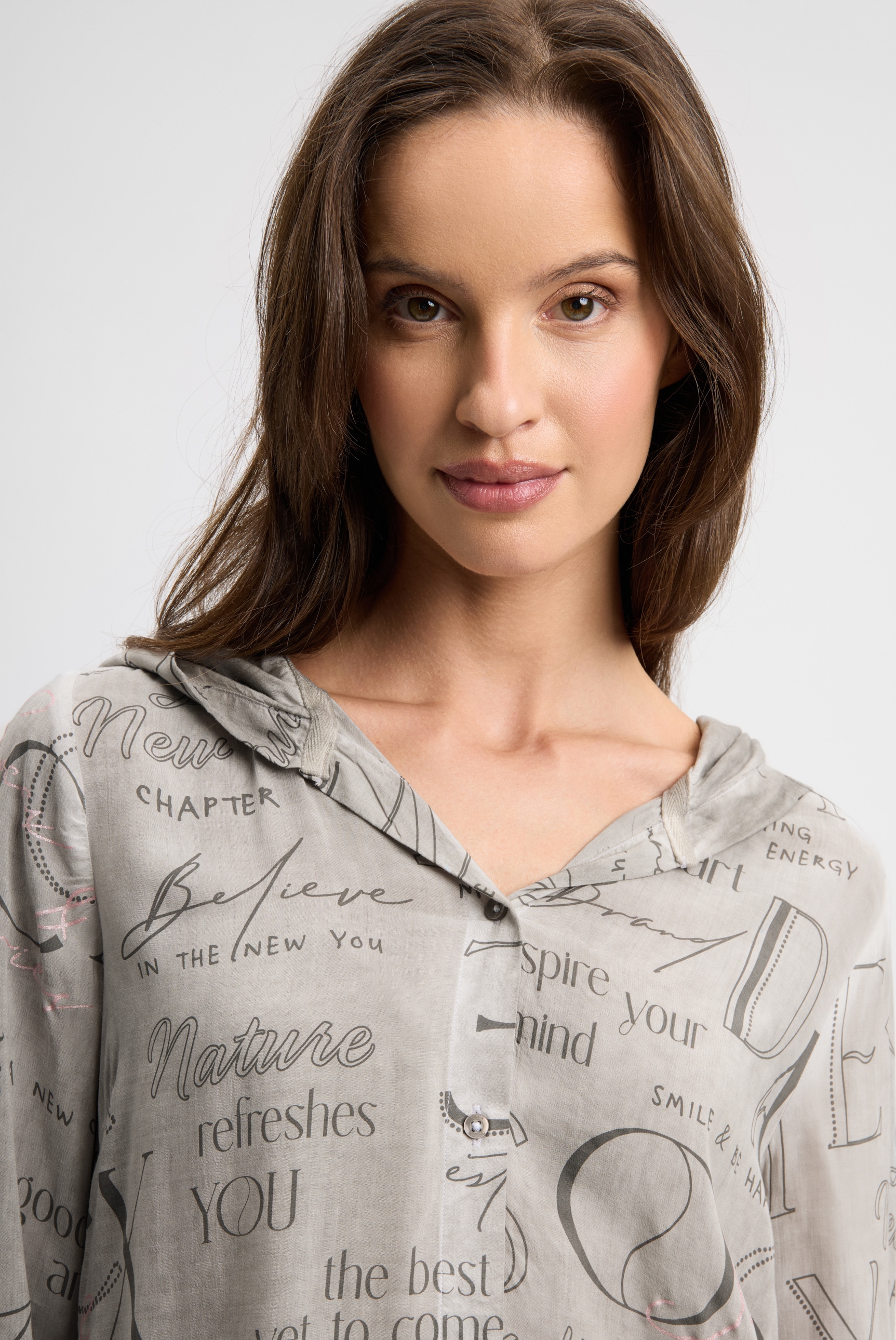 SOCCX Langarmbluse mit Tunnelzugband im Saum