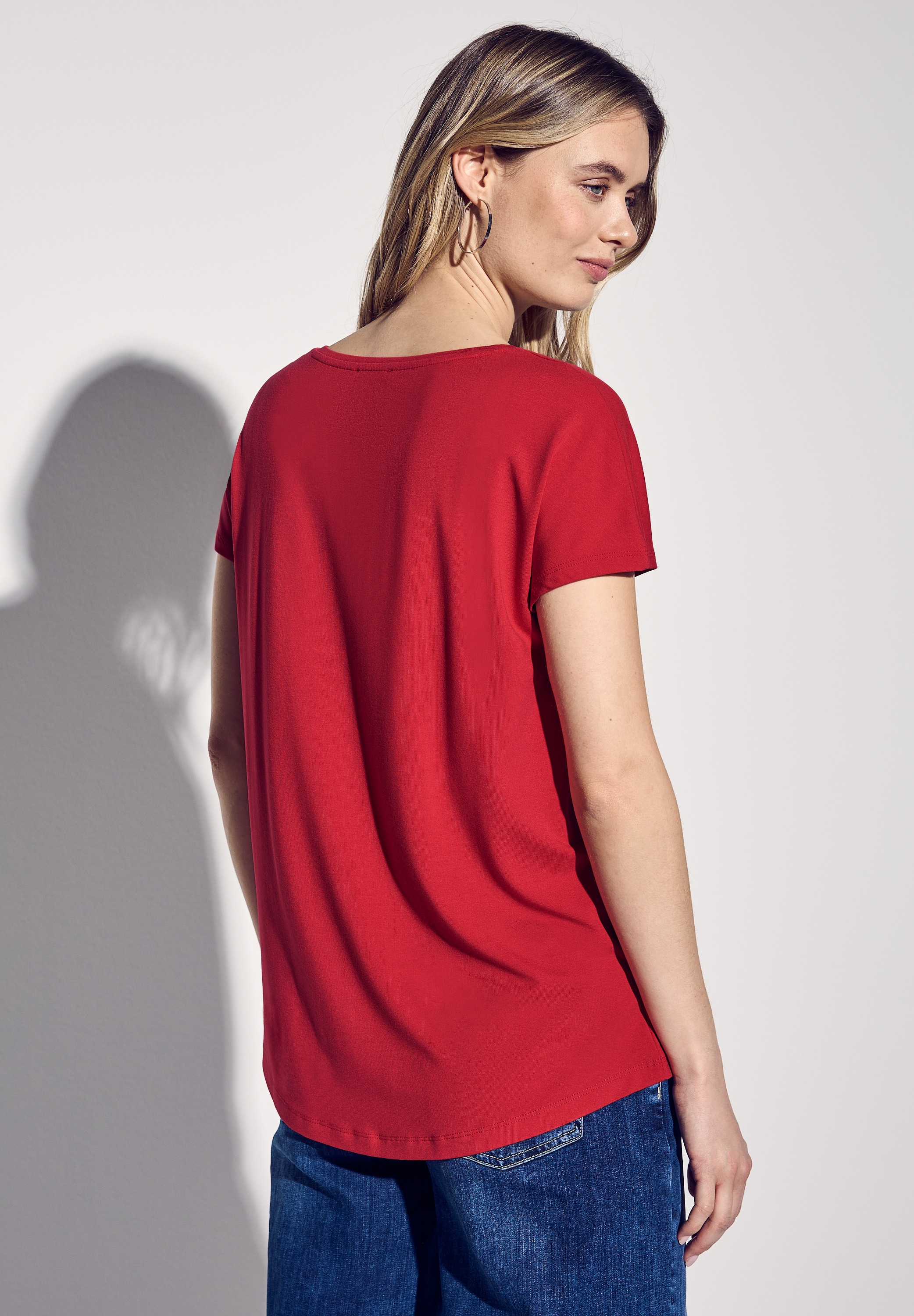 STREET ONE T-Shirt, mit U-Boot-Ausschnitt