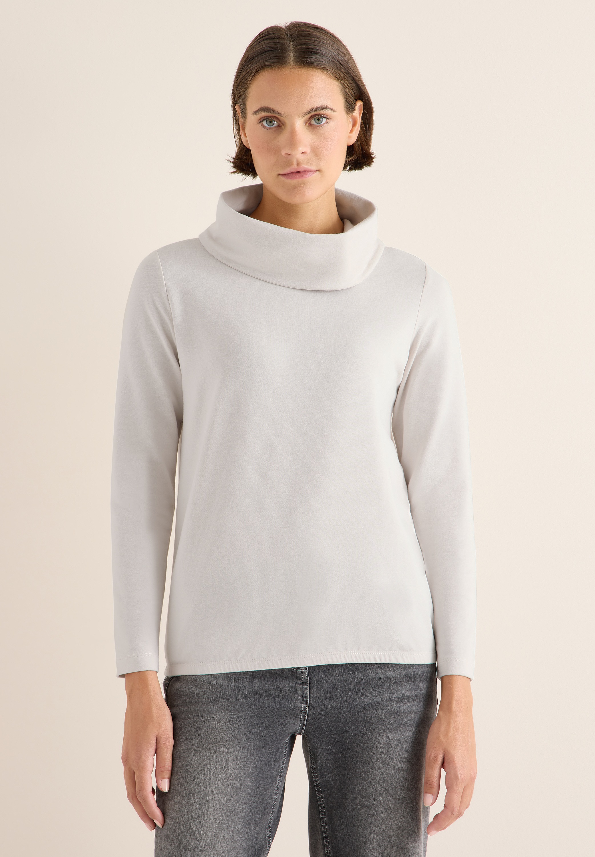 Cecil Langarmshirt aus softem Materialmix günstig online kaufen