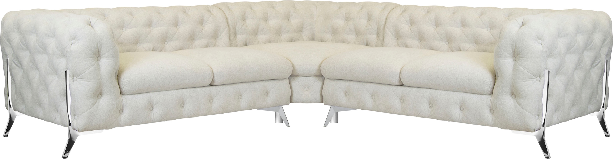 Home affaire Chesterfield-Sofa "Amaury L-Form" Chesterfield-Optik, Breite/T günstig online kaufen