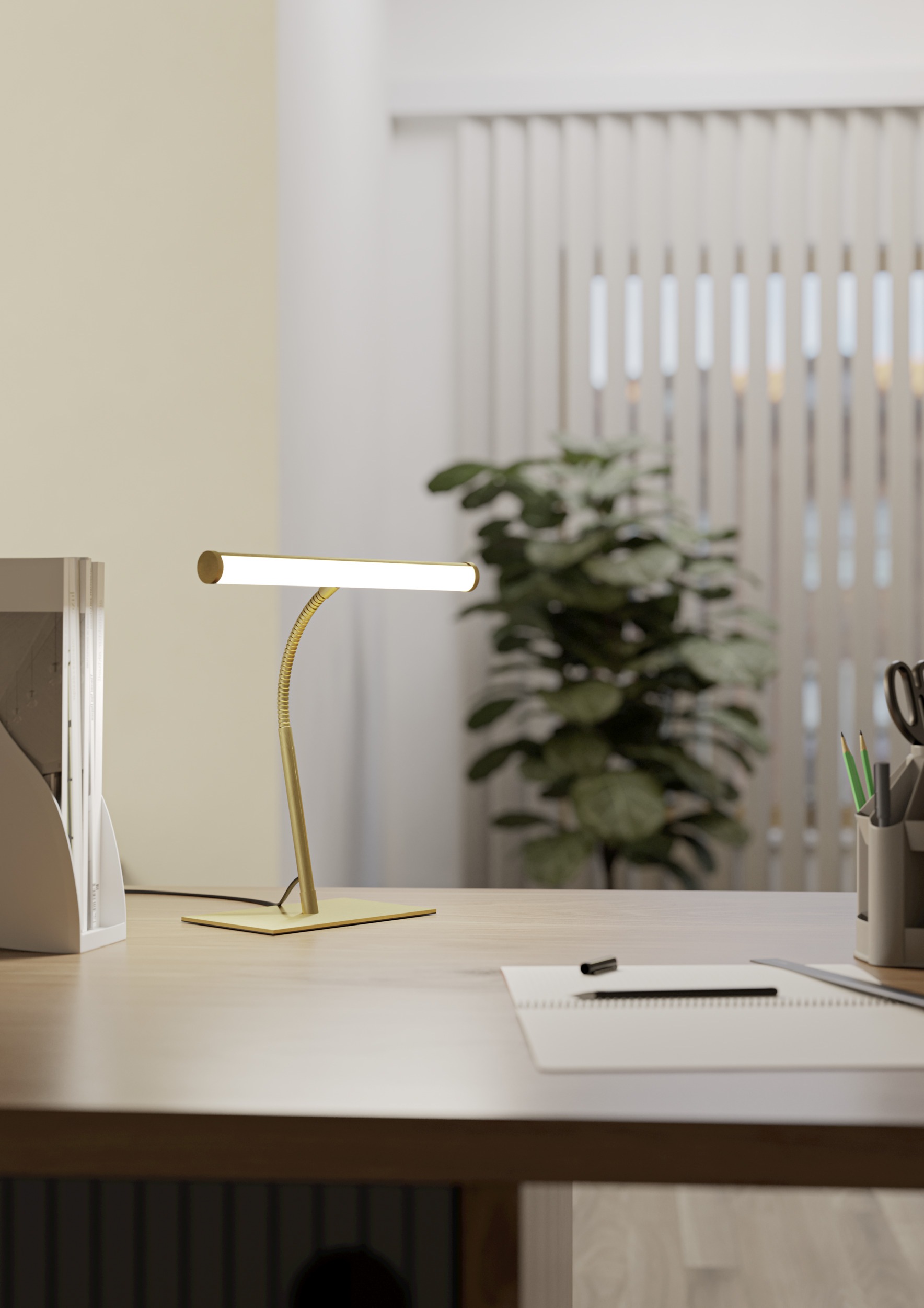 EGLO Tischleuchte »RICCIONE Tischlampe - Stahl, Alu - LED - 1X5W - IP20« LED-Modul 1 Stk. Kaltweiß | Neutralweiß | Warmweiß Nachttischlampe, Schreibtischleuchte, Leselampe, L30 x B19 x H39,5 cm