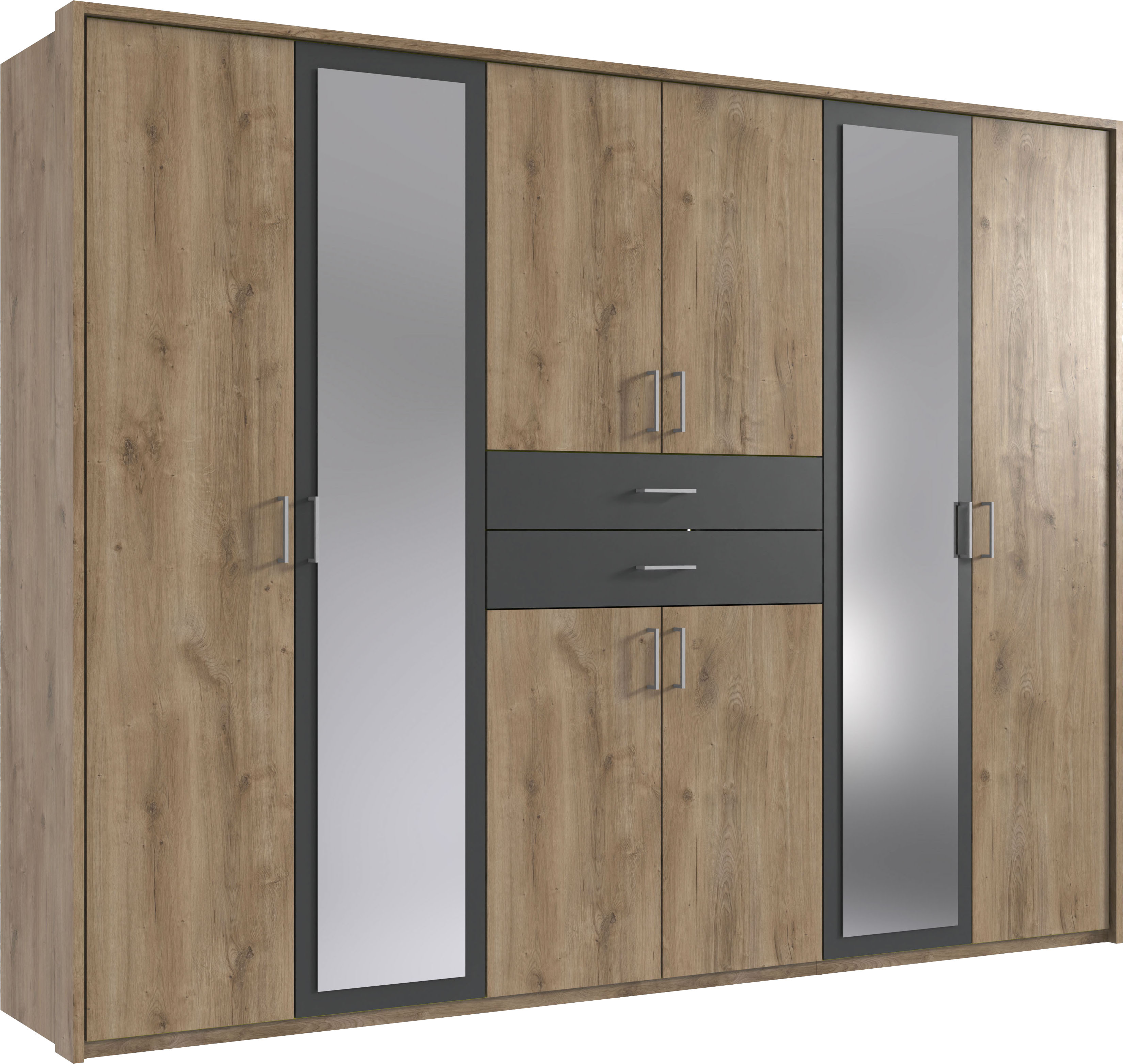Wimex Kleiderschrank "Diver Drehtürenschrank mit Spiegel, in der Breite 270cm" Bestseller Schlafzimmerschrank wahlweise 3 Innenausstattungen