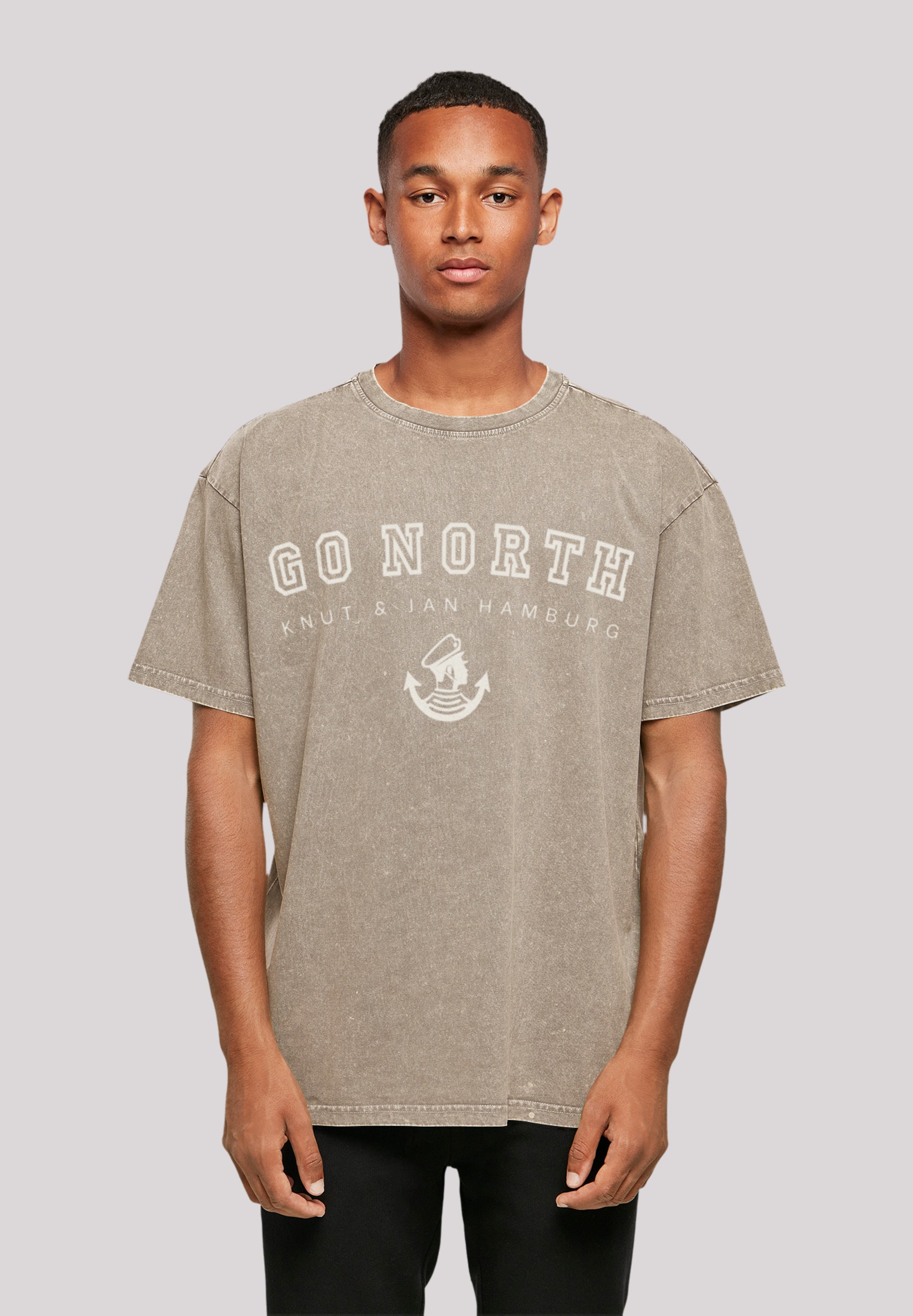 T-Shirt »Go North Knut & Jan Hamburg«, Print