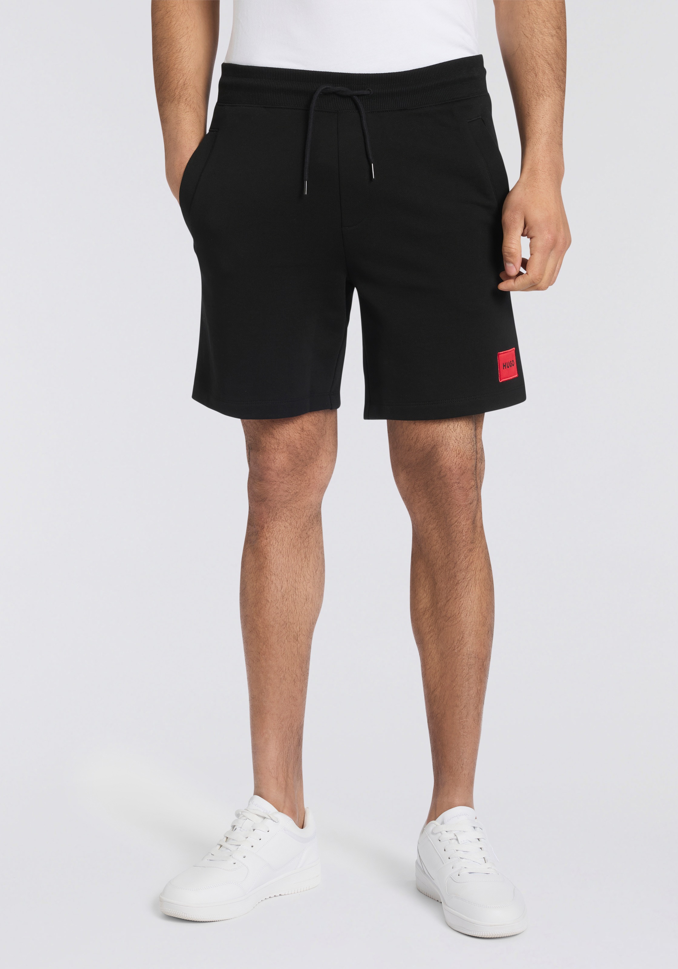 HUGO Sweatshorts "Diz" Regular Fit, elastischer Bund mit Kordel, HUGO Red W günstig online kaufen