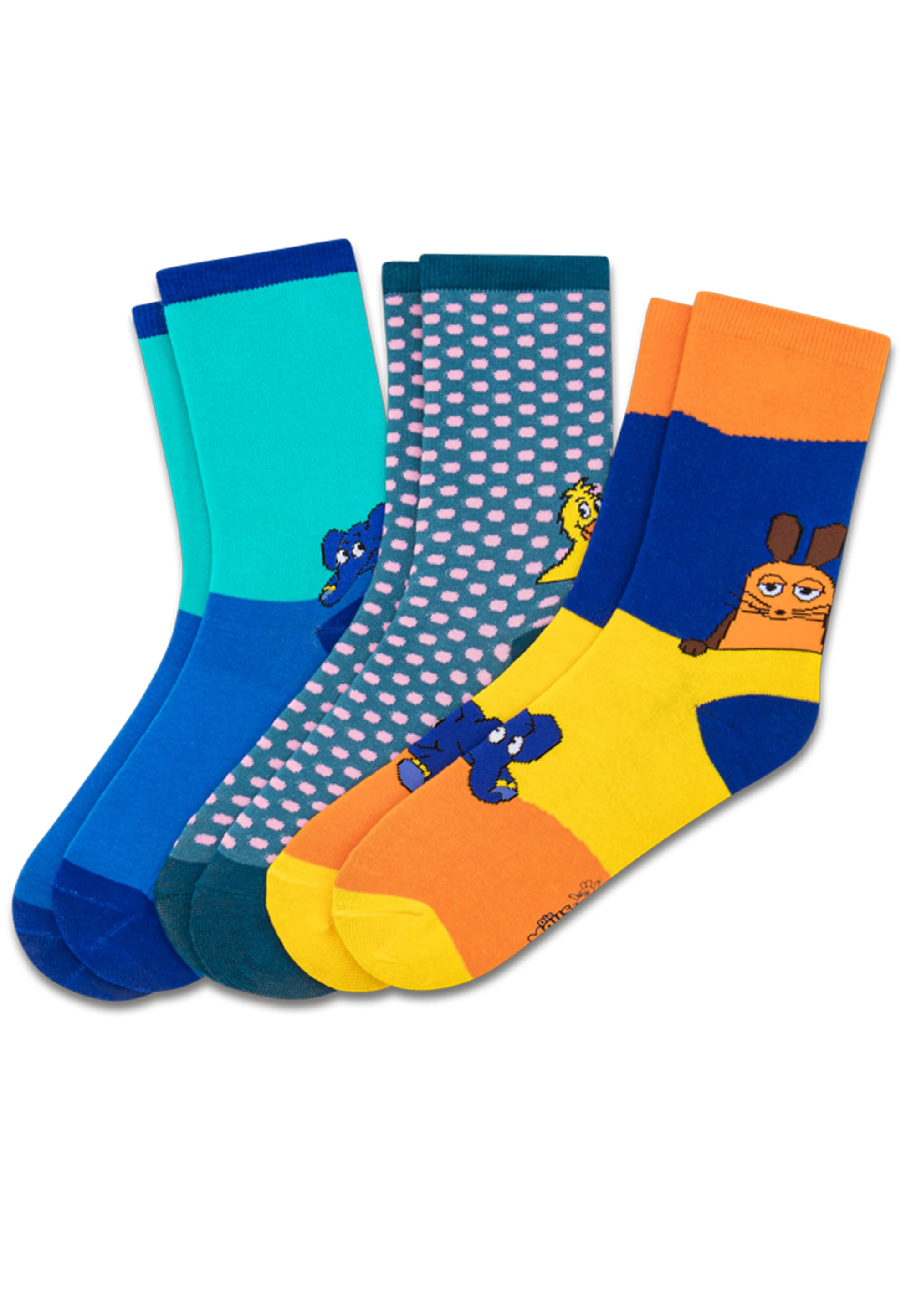 koaa Socken »Maus - Kleine Freunde«, 3er-Pack mit buntem Design