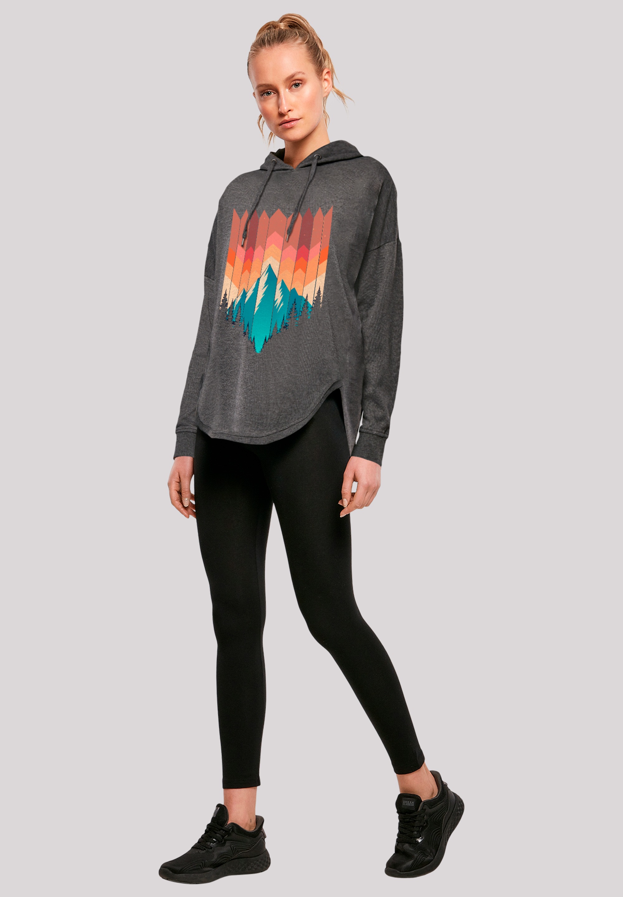F4NT4STIC Kapuzenpullover »Berg Sonnenuntergang Geometrisch«, Premium Qualität