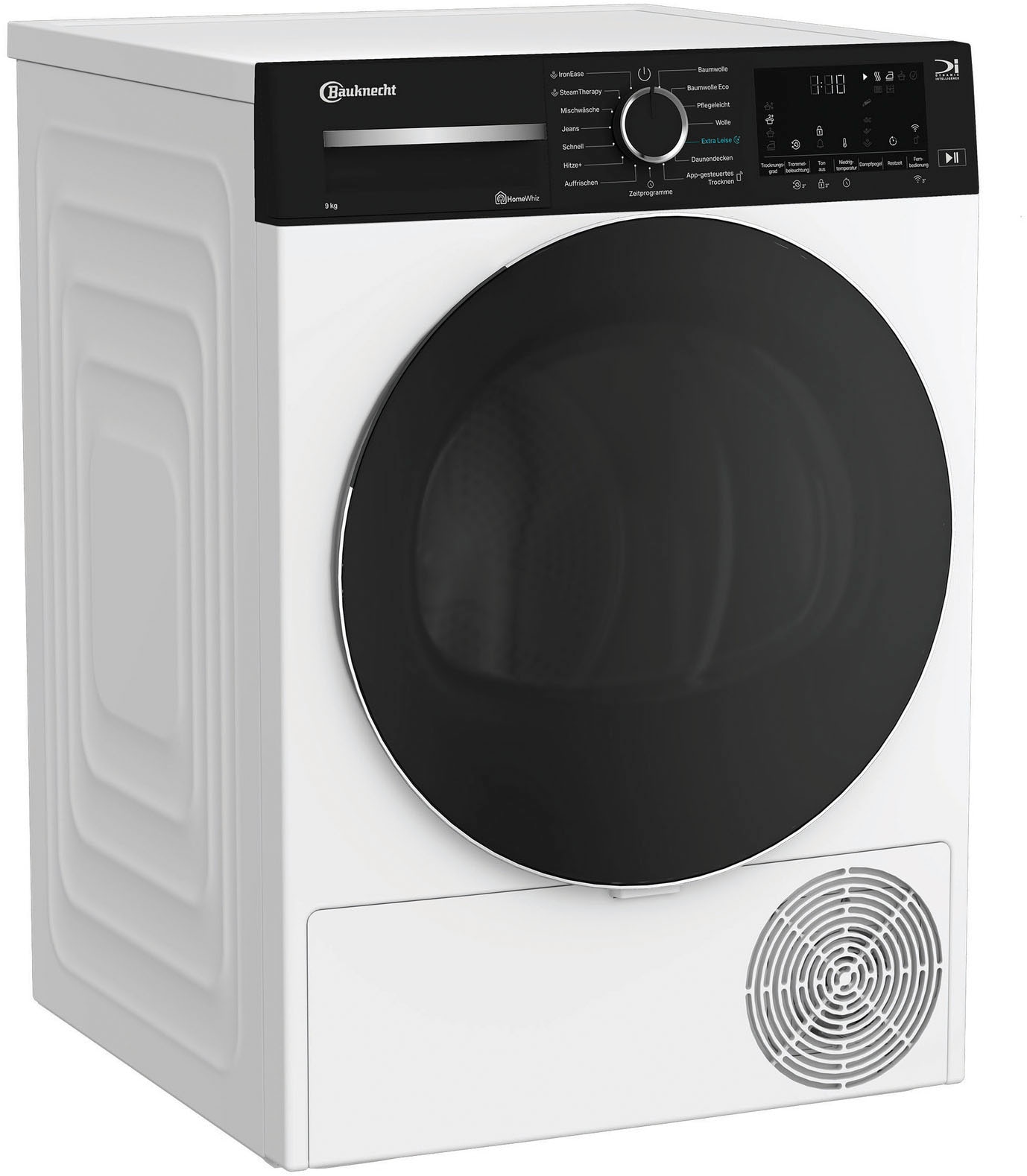 BAUKNECHT Wärmepumpentrockner "BT 97A WB", B:59,8cm H:84,6cm T:67,4cm, weiß, Trockner, IronEase – Bügelfrei auf Knopfdruck