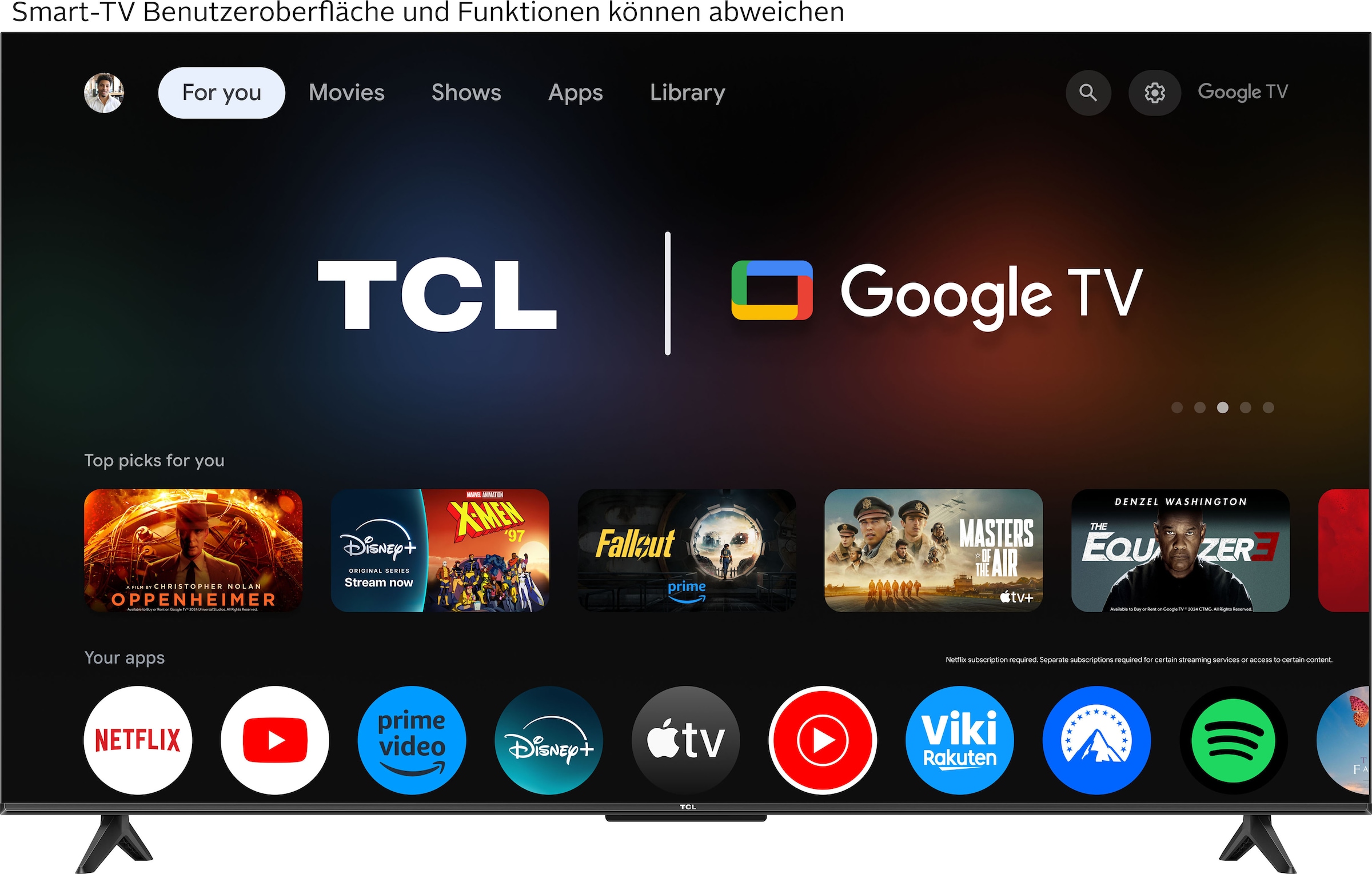 TCL LED-Fernseher »55V6CX2«, 4K Ultra HD, Smart-TV-Google TV, 4K HDR, Multi-HDR, Dolby Vision, Game Master, Smart TV, Apple TV, AiPQ