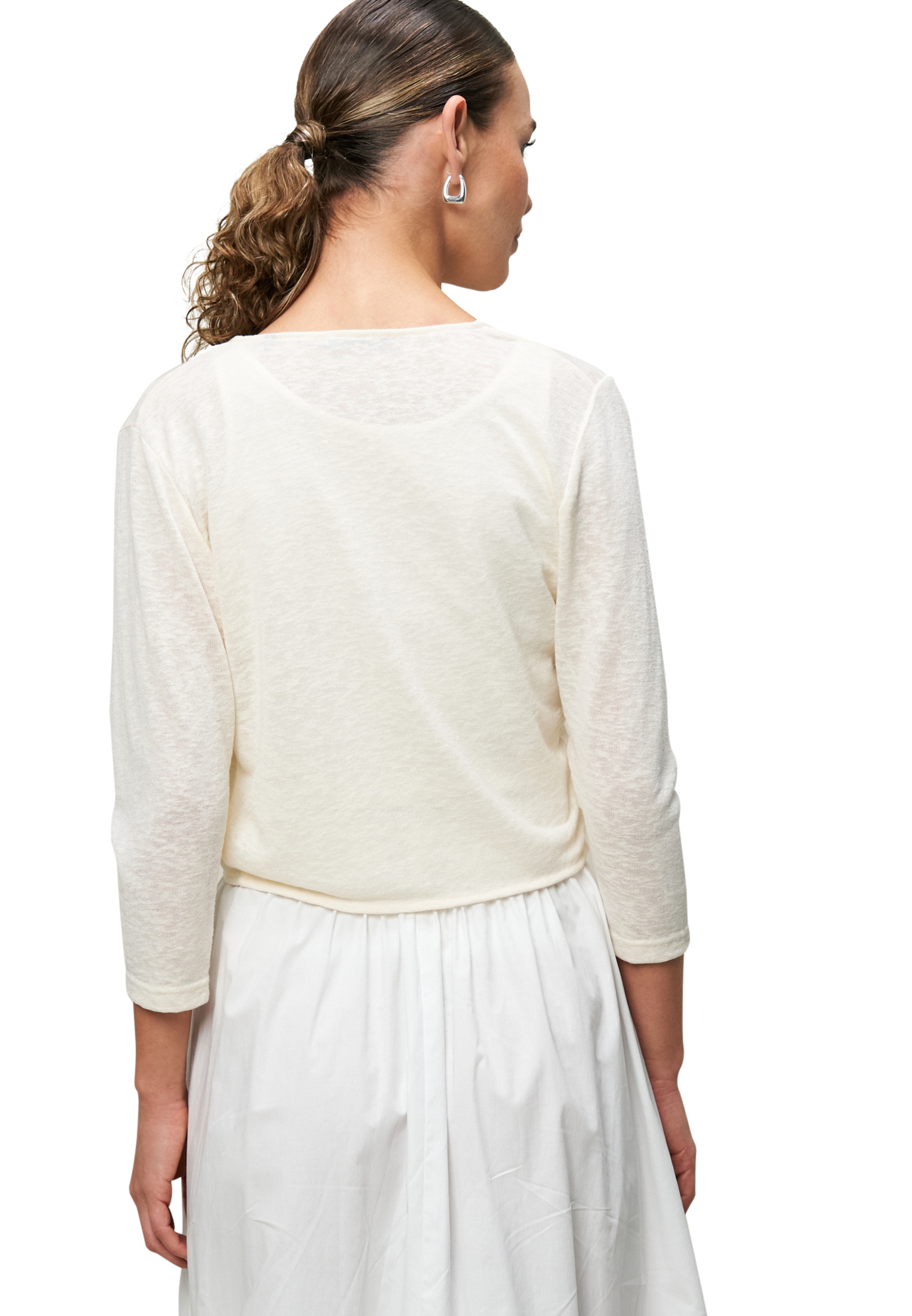 Zero Sweatshirt »zero Strickjacke zum Binden«, drapiert /gerafft