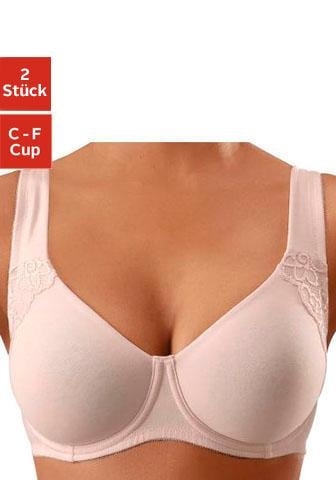 petite fleur by Lascana Minimizer-BH Packung, mit Bügel, mit doppellagigen Cups aus Baumwolle