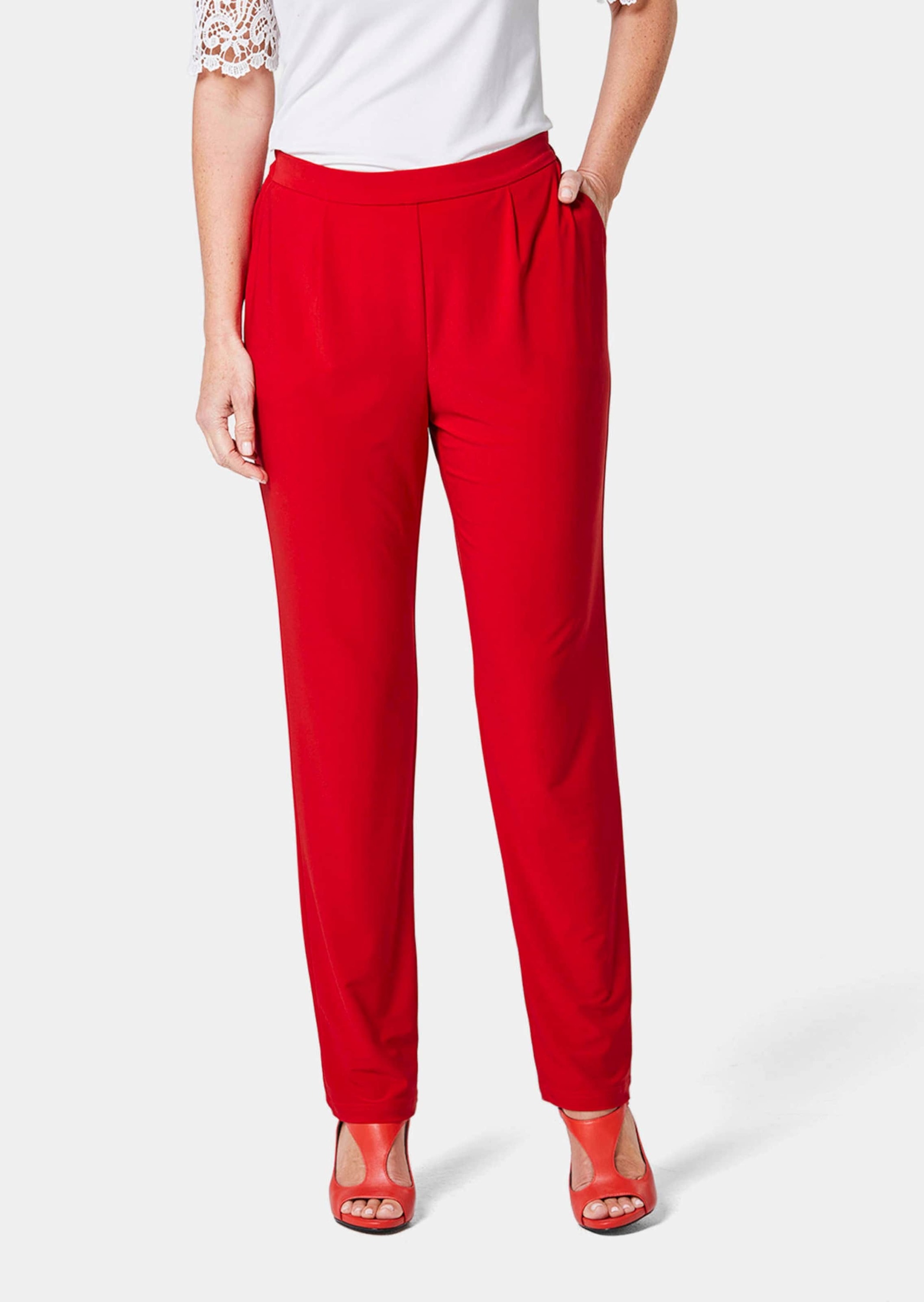 GOLDNER Schlupfhose »Jerseyhose Martha Trageangenehme Jerseyhose Martha mit Bundfalten«
