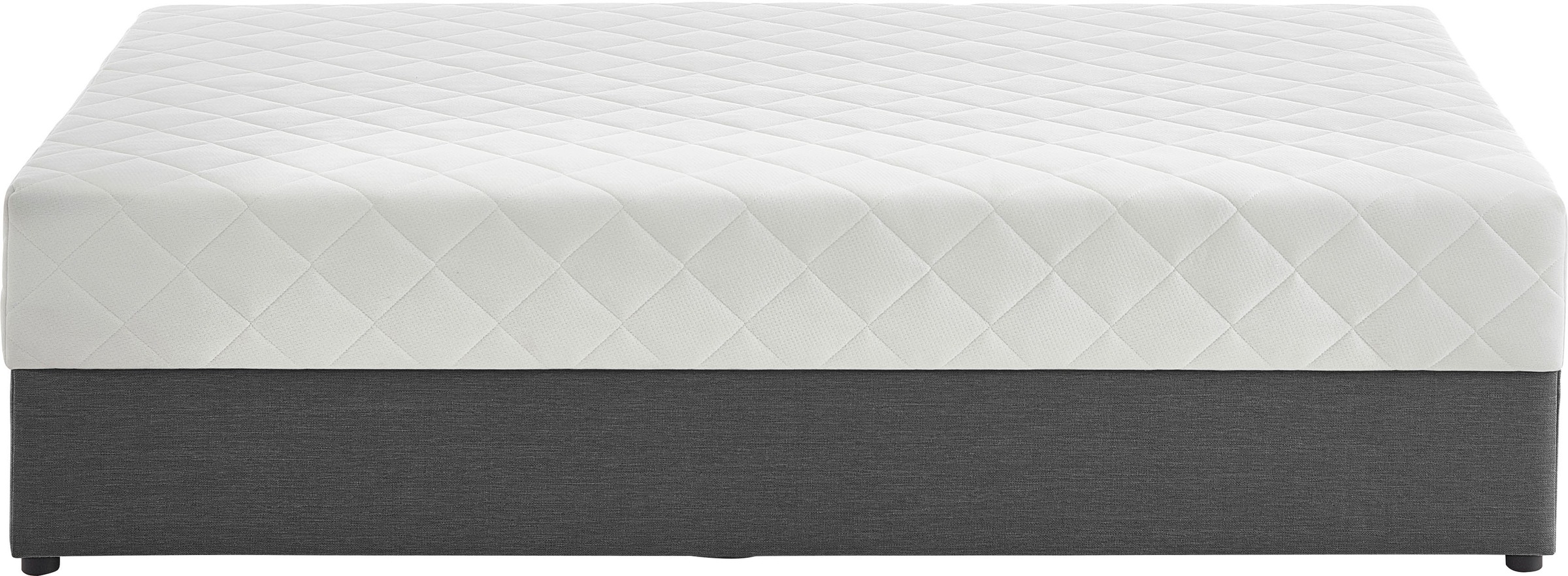 Boxbett "BELINA", grau (anthrazit), B:90cm L:200cm, 100% PES, ATLANTIC HOME COLLECTION, Komplettbetten, mit Taschenfederkernmatratze und geräumigem Bettkasten 3
