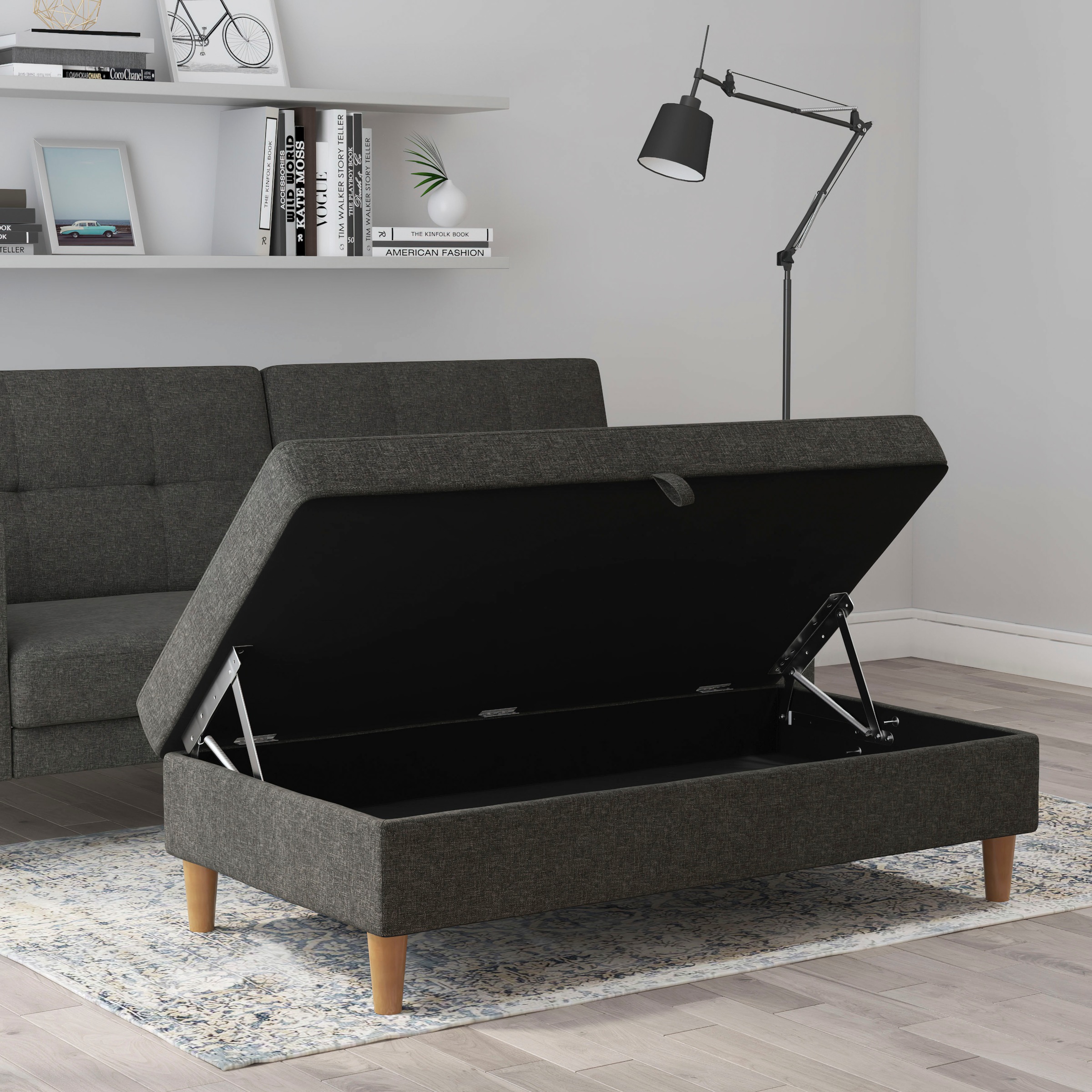 Dorel Home Stauraumhocker »Lilly«, (1 St.), mit Stauraum, frei in Raum stellbar, Sitzhöhe 43 cm