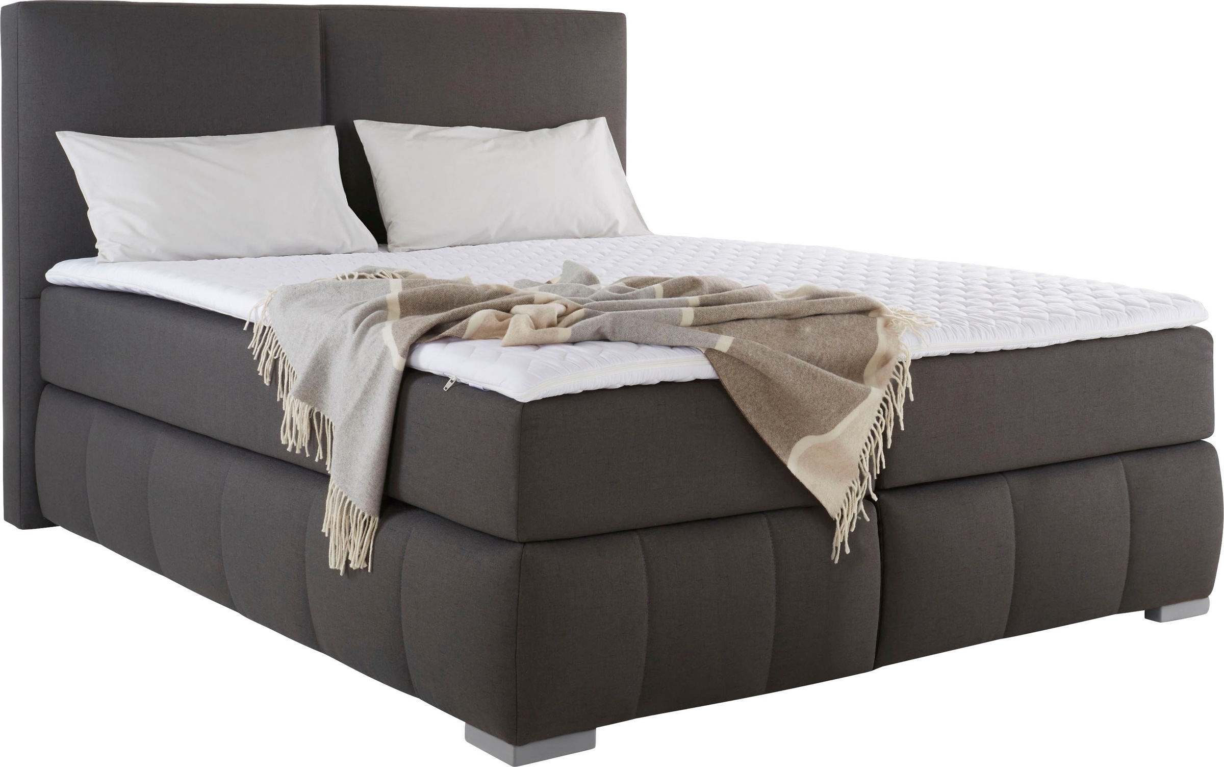 Home affaire Boxspringbett "Wehma" inkl. Topper in 3 verschiedenen Matratze günstig online kaufen