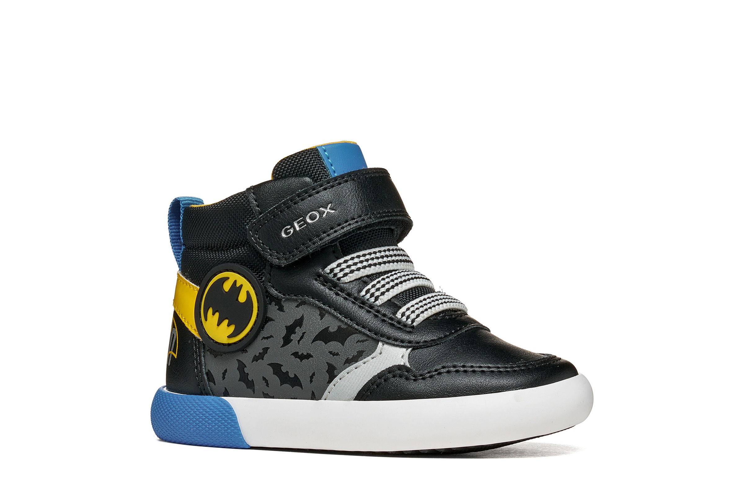 Geox Lauflernschuh "B GISLI BOY" Freizeitboots, High-Top-Sneaker, Klettschuh mit BATMAN Motiv