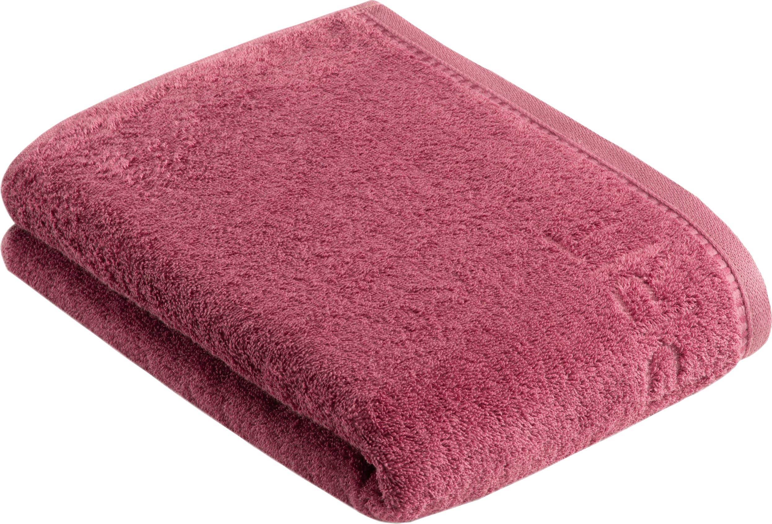 Badetuch ESPRIT, B:67cm L:140cm, lila, Frottier, Obermaterial: 85% Baumwolle, 15% Lyocell (TENCEL ), Handtücher, "Modern Solid", vegan produziert