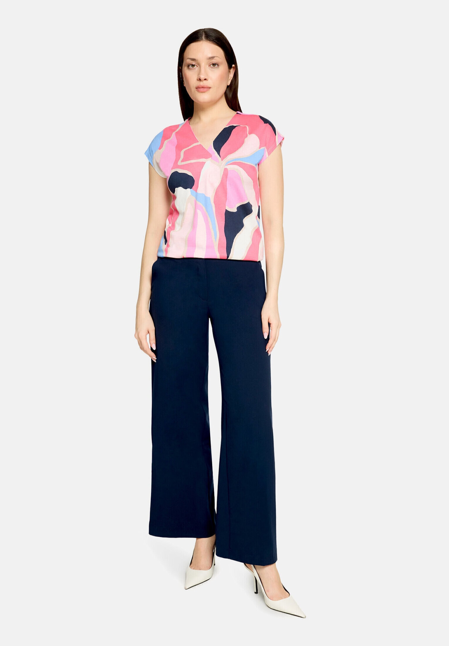 Betty&Co Kurzarmshirt "Damen mit Gummizug" 1 tlg.