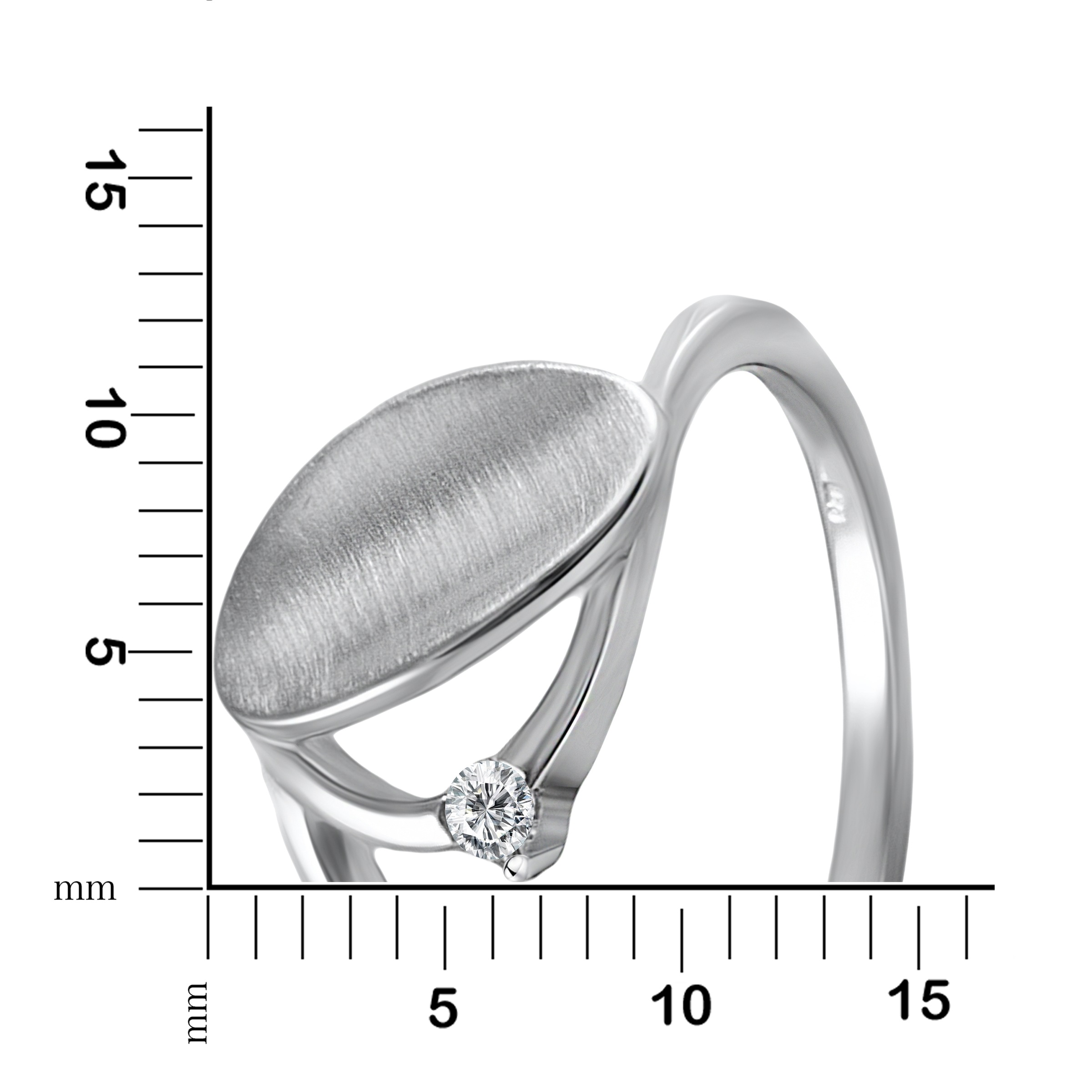 Vivance Fingerring »Silber 925 rhodiniert Zirkonia«