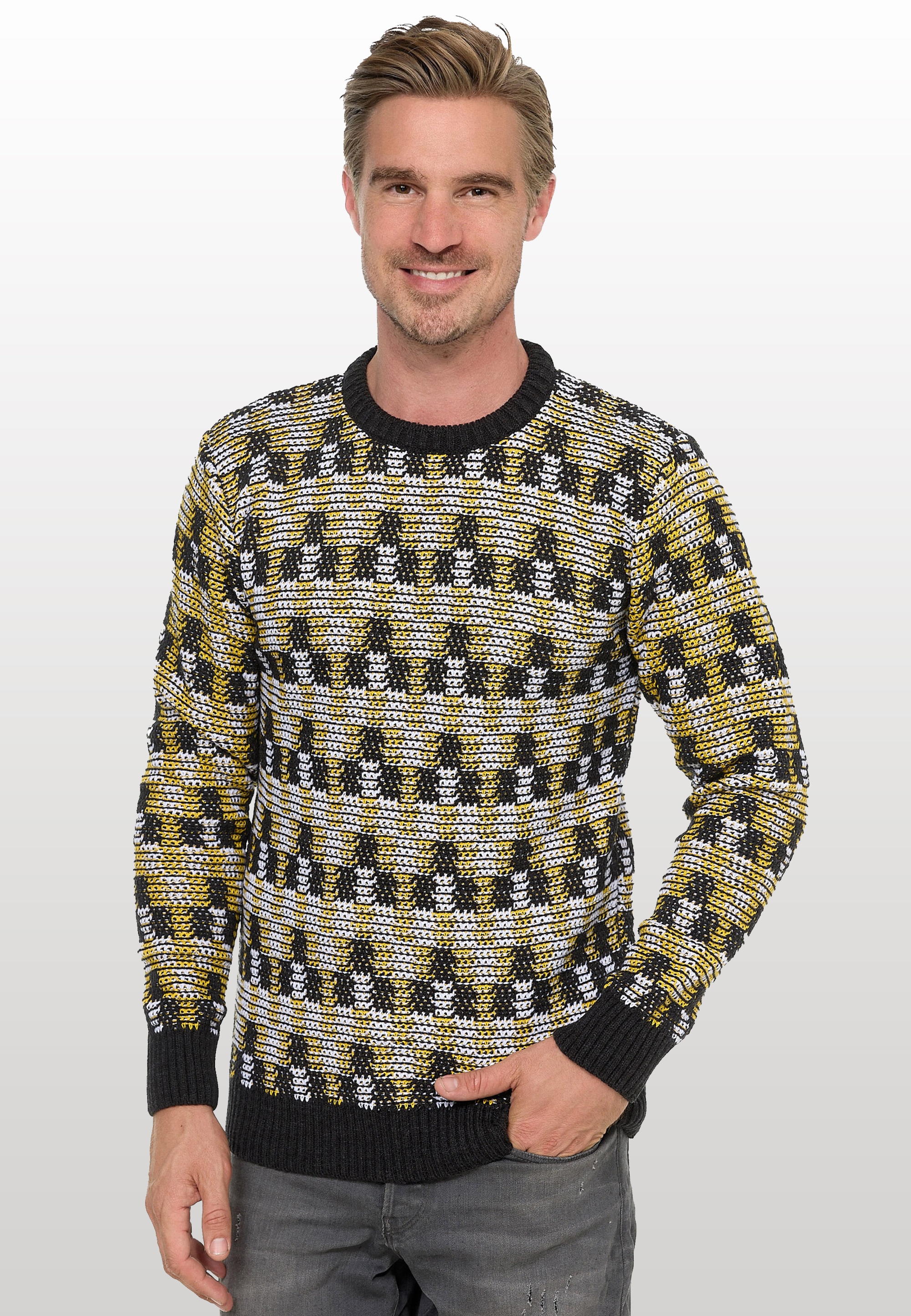 Rusty Neal Strickpullover, mit schöner Musterung