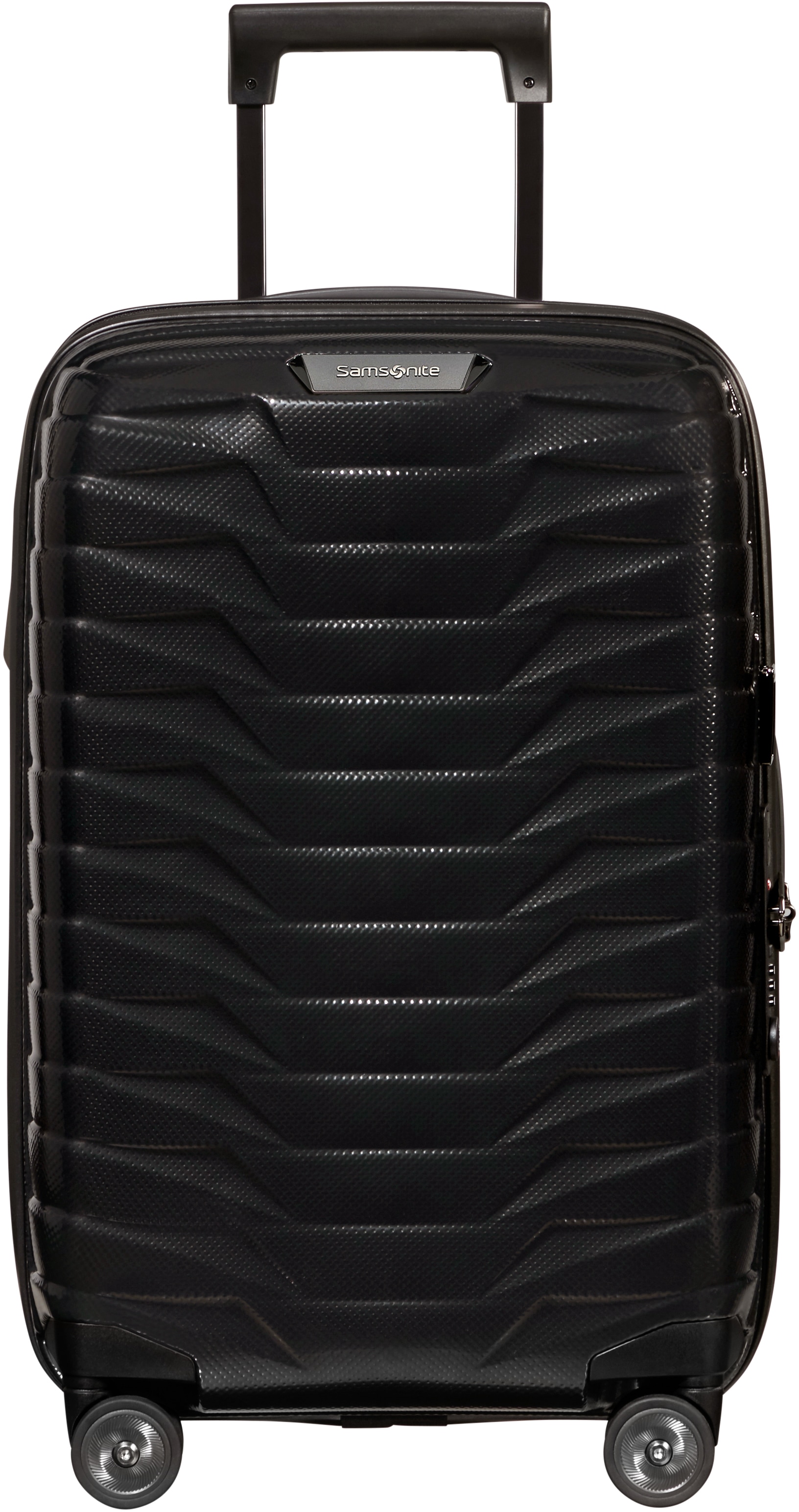 Samsonite Hartschalen-Trolley "PROXIS 55", 4 St. Rollen, Handgepäck Trolley Volumenerweiterung USB-Schleuse TSA-Zahlensc