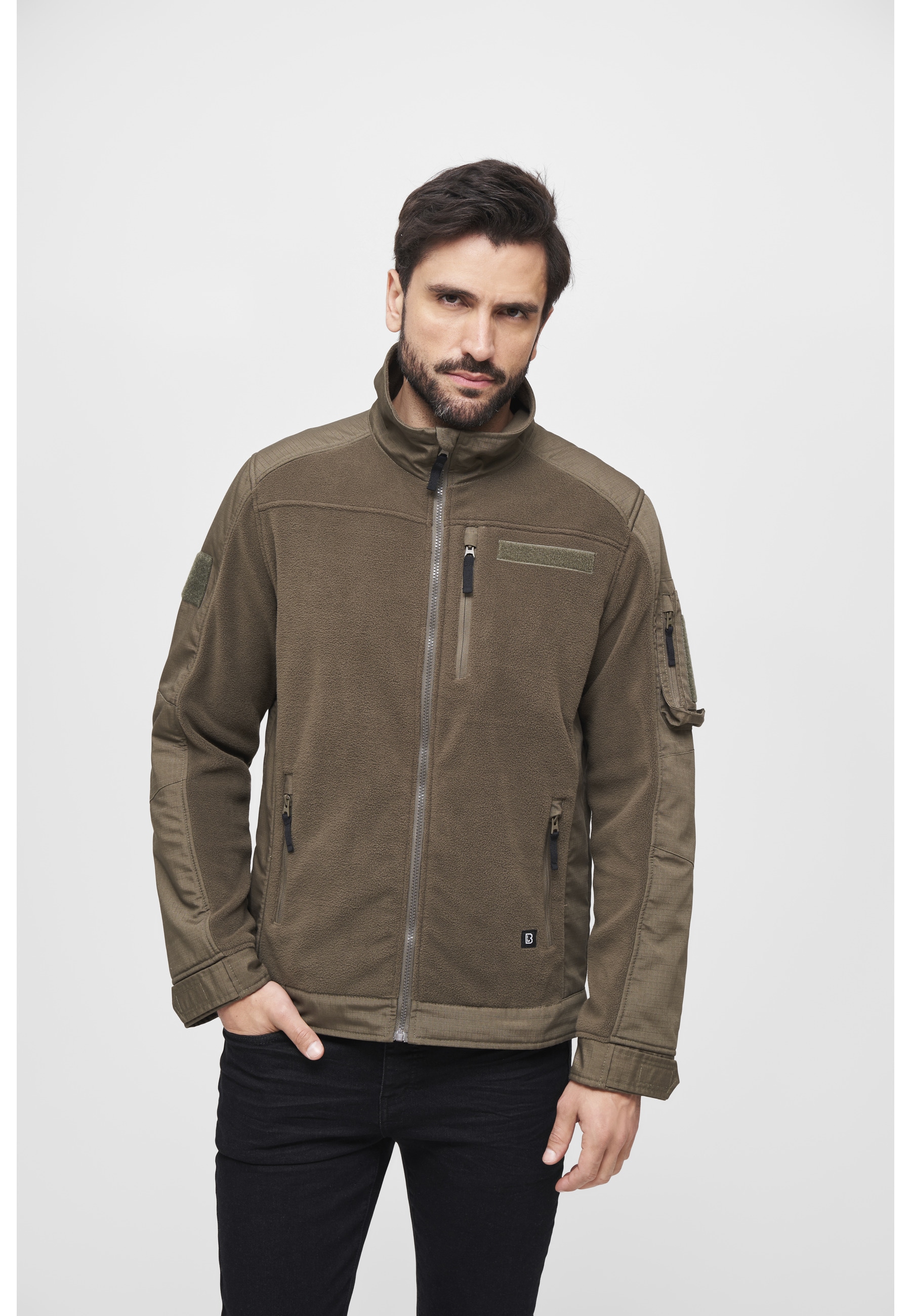 Brandit Fleecejacke »Brandit Herren Fleecejacket Ripstop« 1 Stk. tlg. ohne Kapuze