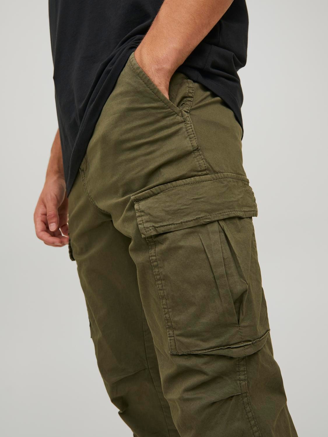 Jack & Jones Herren Cargohose JJPSTACE JJTUCKER -Tapered Fit - Grau Beige S günstig online kaufen